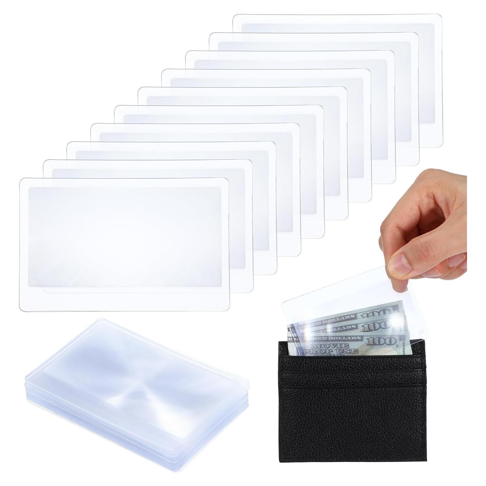 Lupa de bolsillo 3X YUXIANLB - 20 Piezas, PVC Transparente