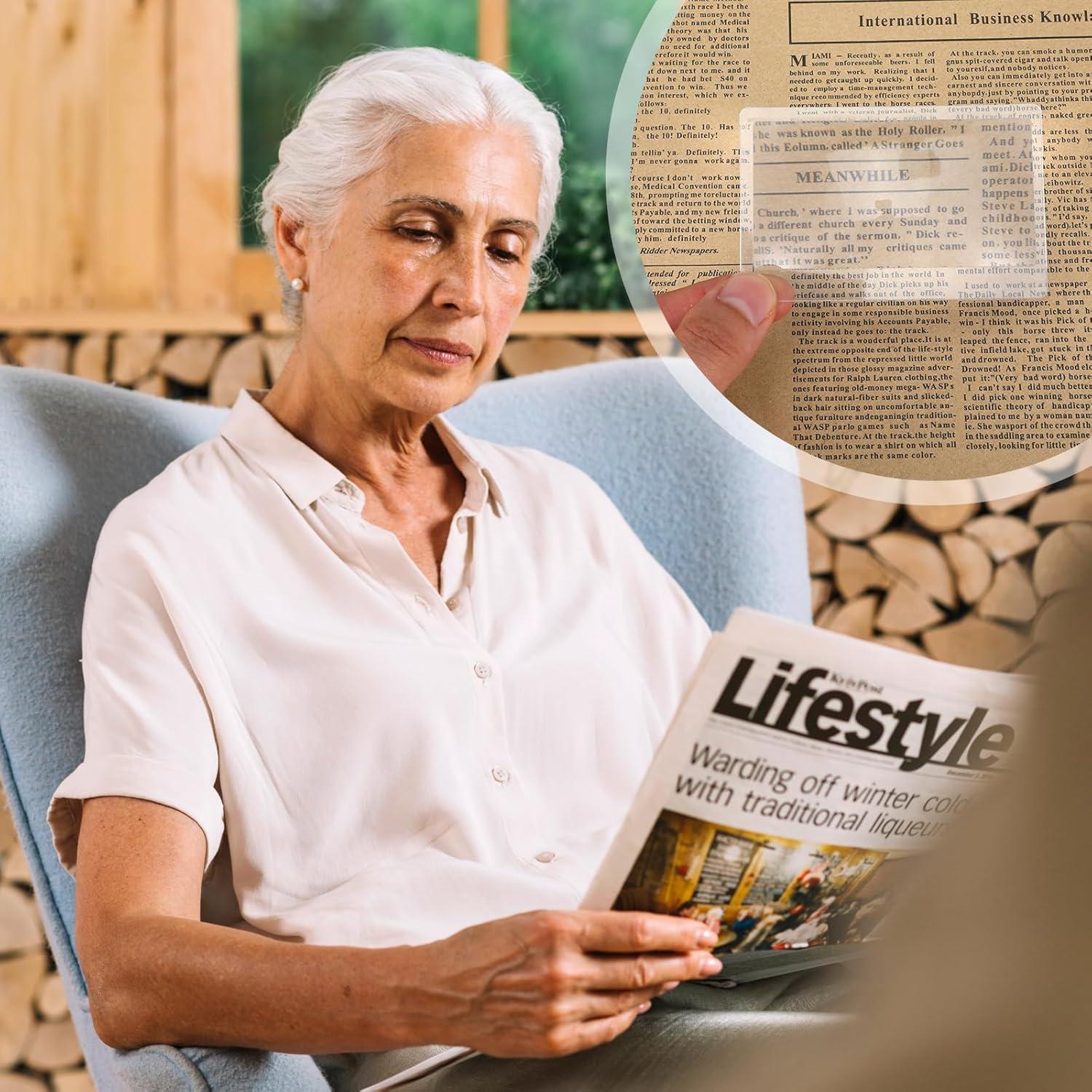 Lupa de bolsillo 3X YUXIANLB - 20 Piezas, PVC Transparente