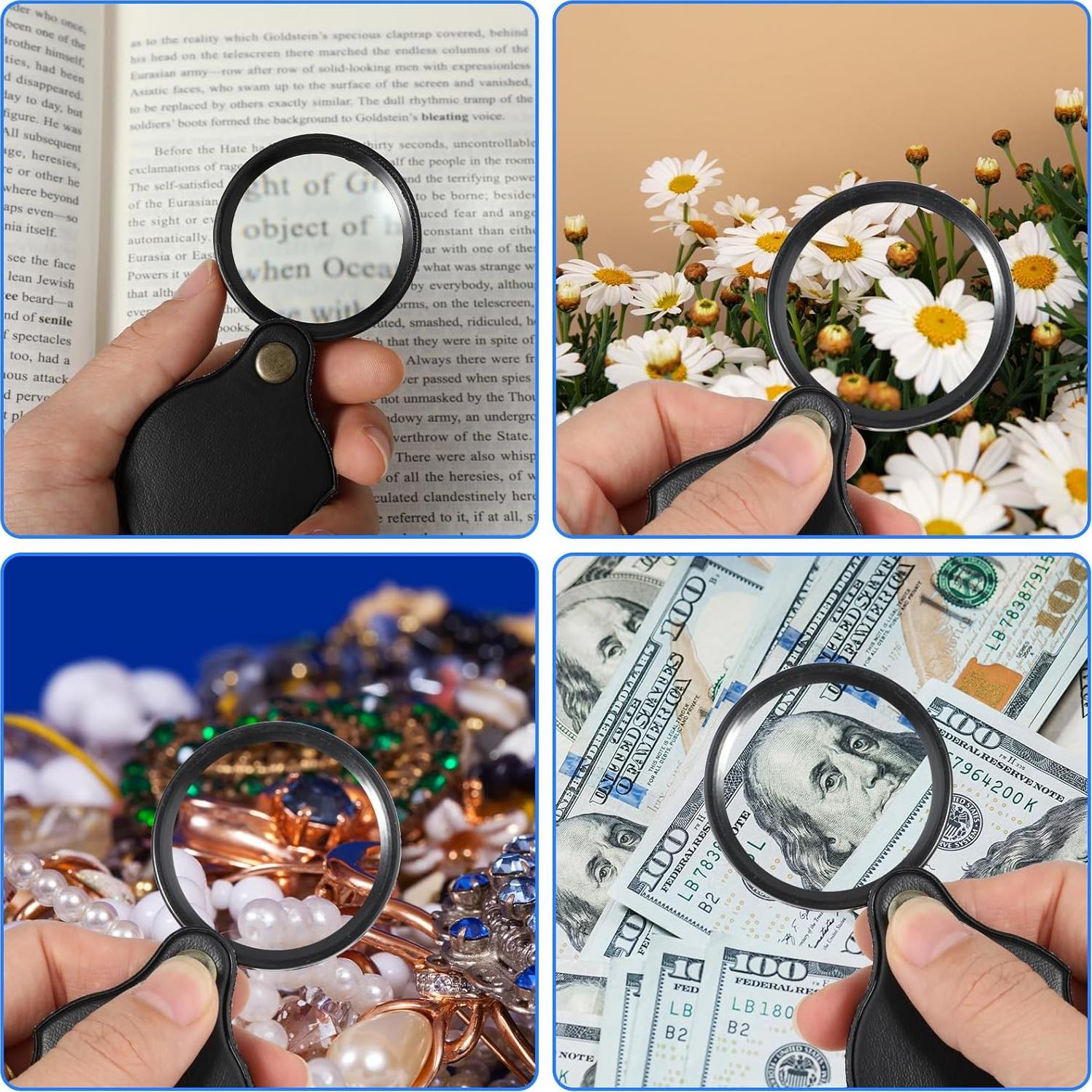 Lupa de Bolsillo Dimeho 10X Plegable con Funda Protectora