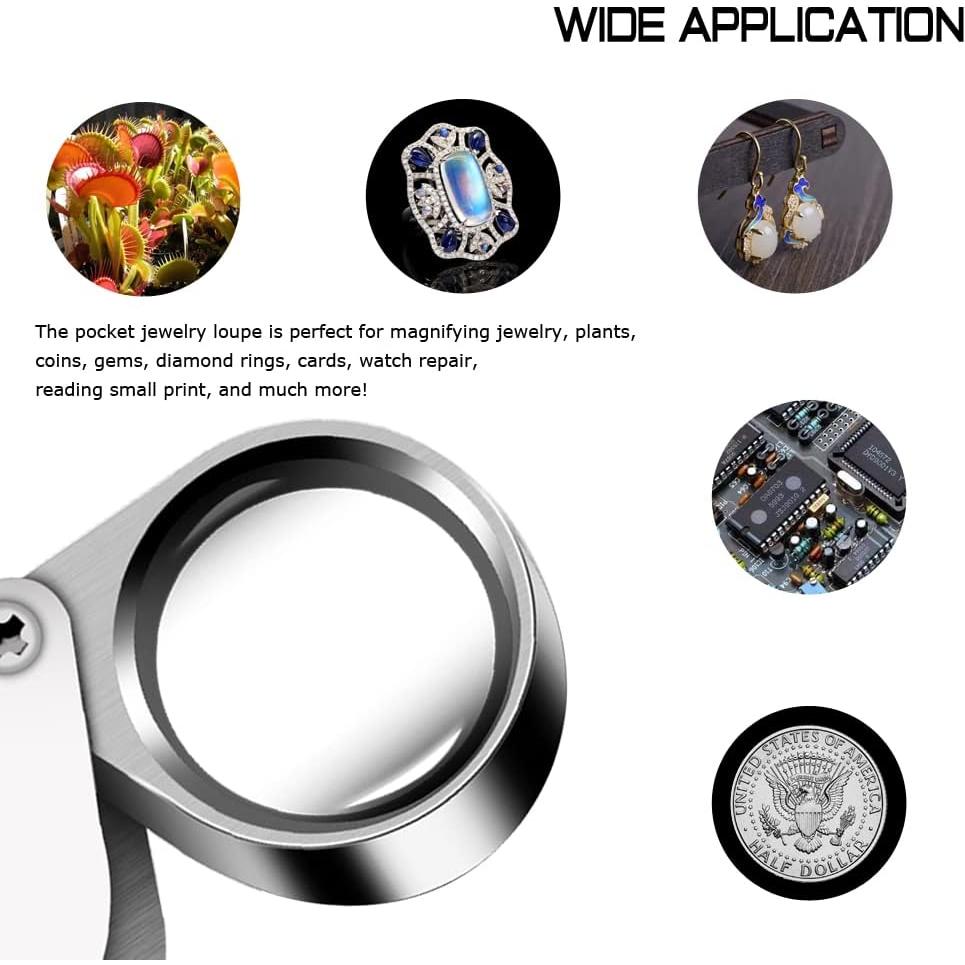 Lupa de joyero DUMEALAGR 30x 21mm de vidrio para joyas