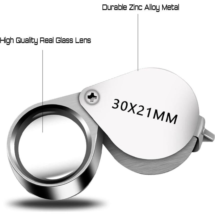 Lupa de joyero DUMEALAGR 30x 21mm de vidrio para joyas