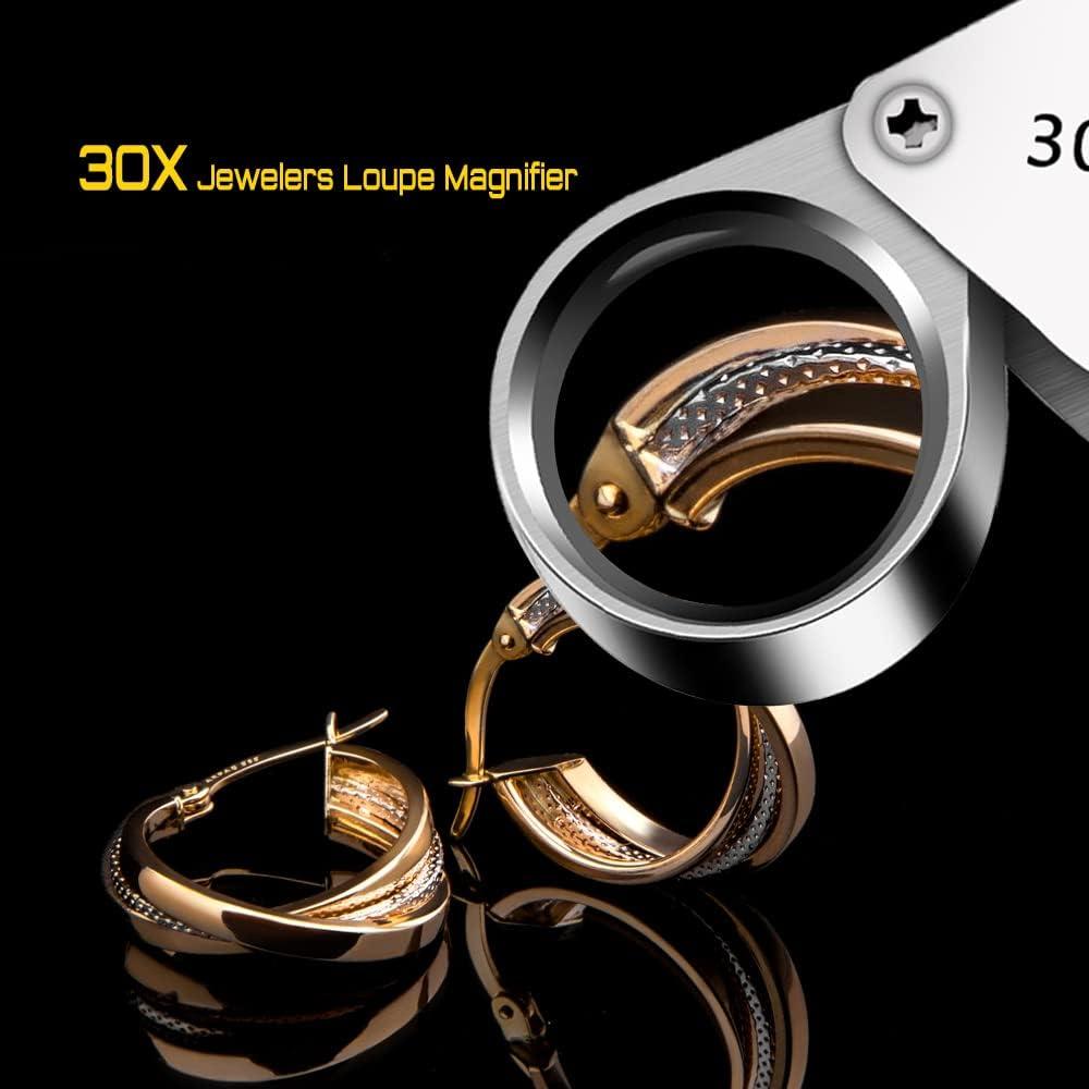 Lupa de joyero DUMEALAGR 30x 21mm de vidrio para joyas