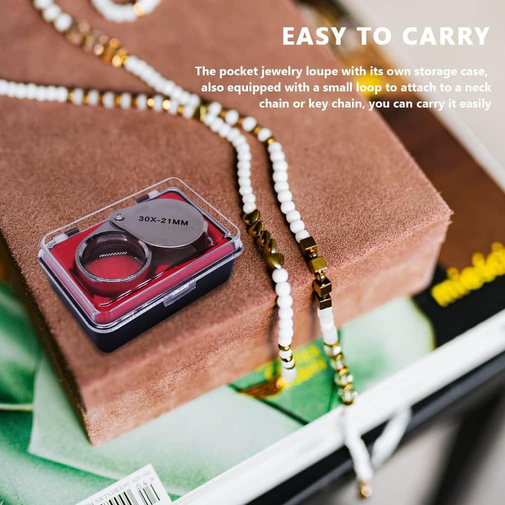 Lupa de joyero DUMEALAGR 30x 21mm de vidrio para joyas