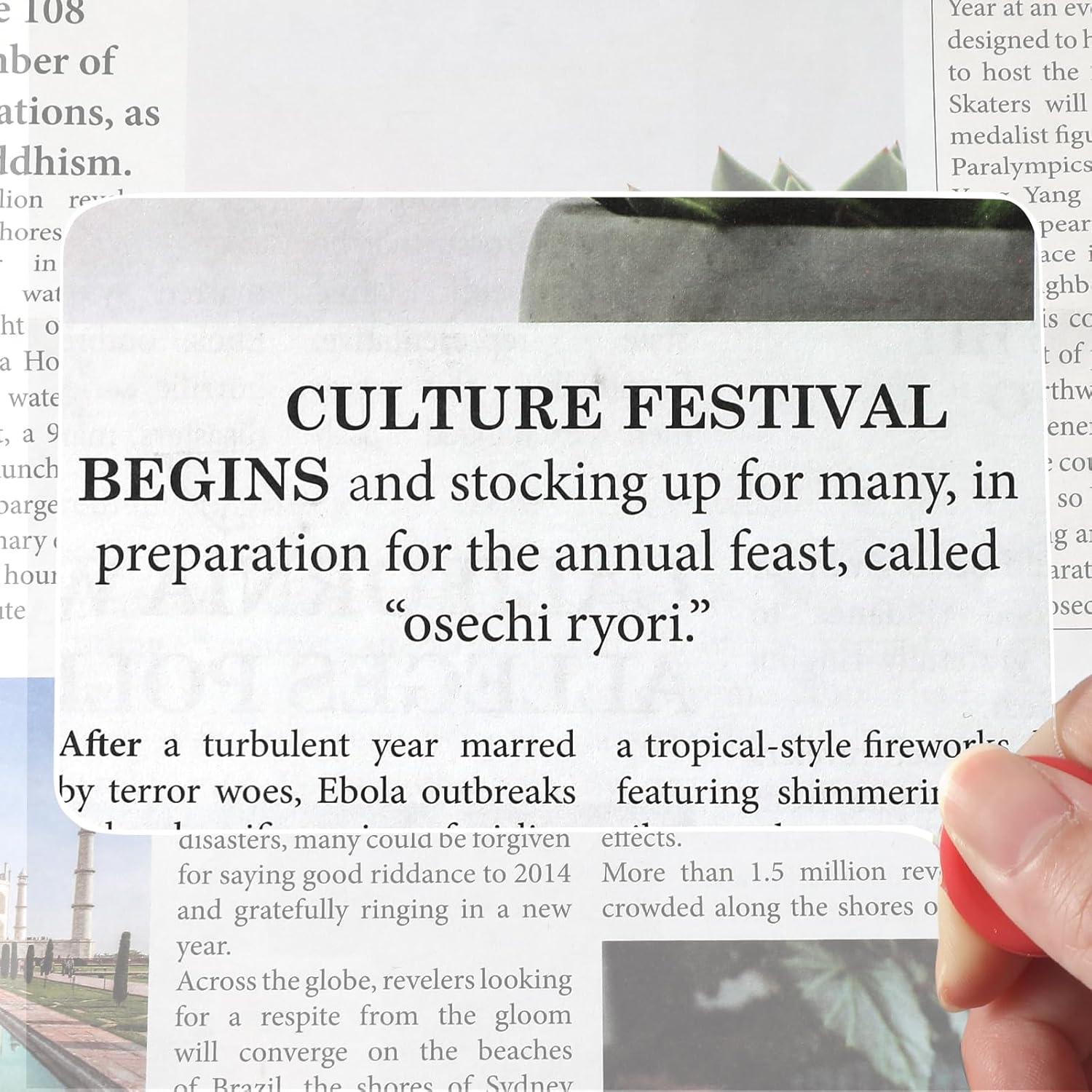 Lupa de bolsillo 3X SAND LINK con estuche de cuero