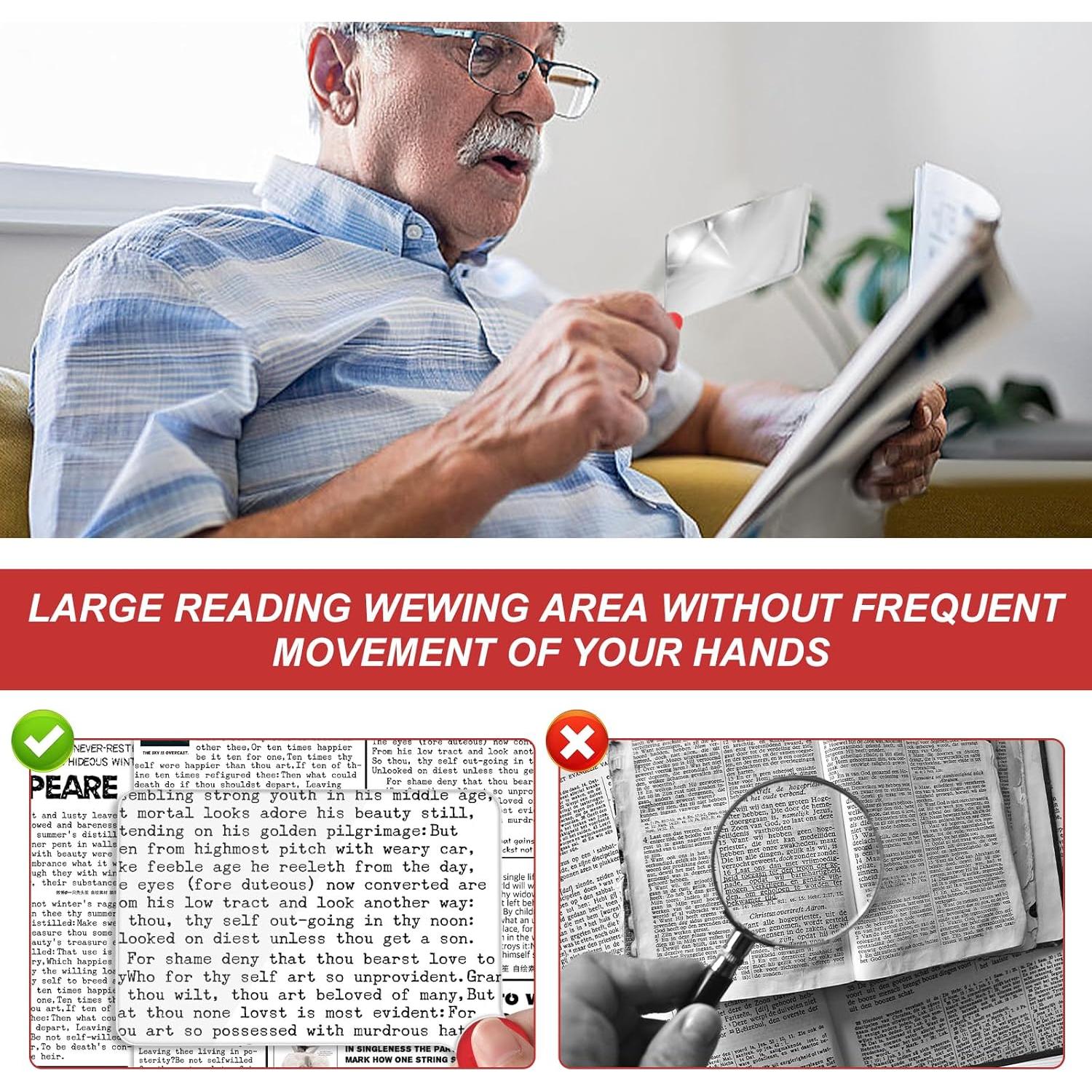 Lupa de bolsillo 3X SAND LINK con estuche de cuero