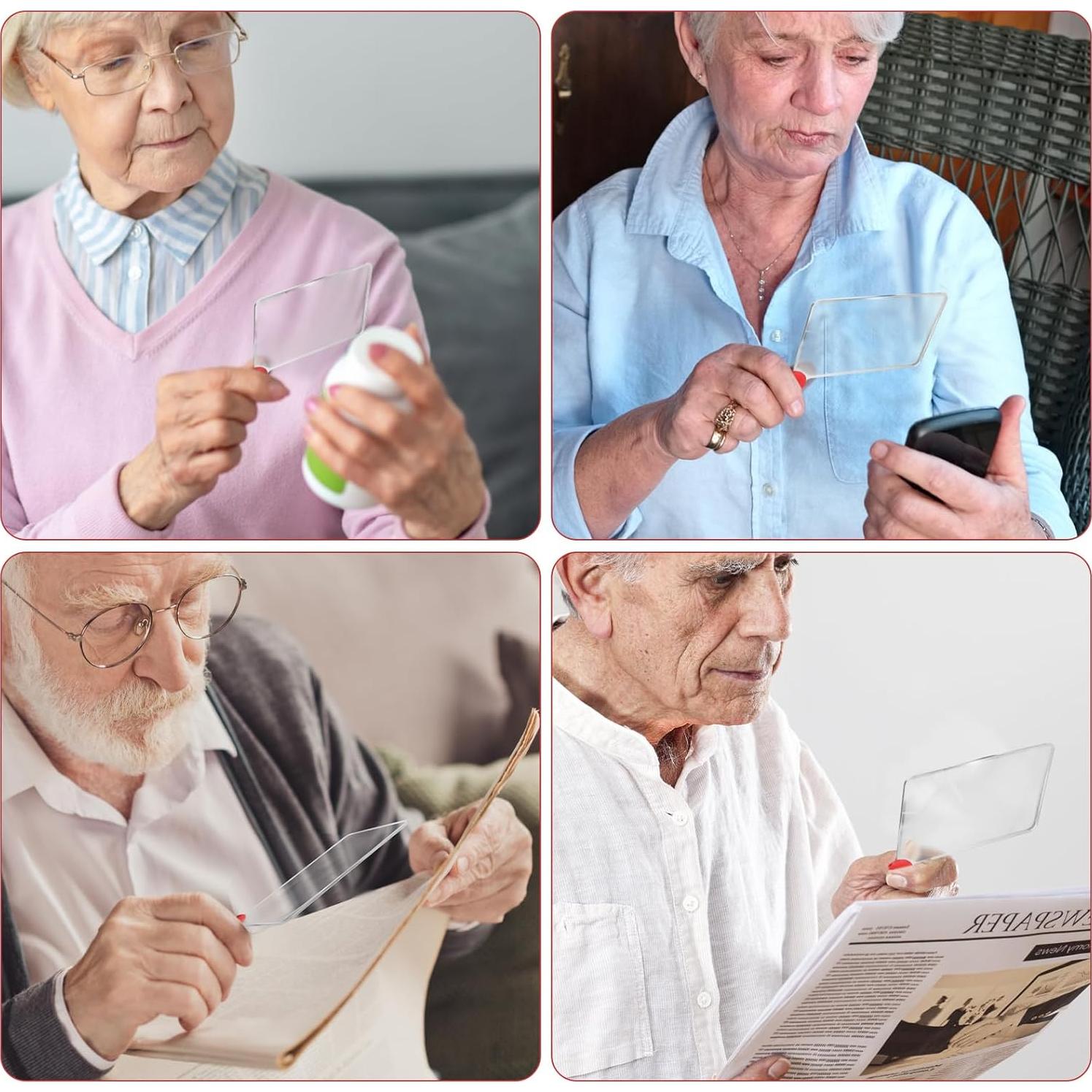 Lupa de bolsillo 3X SAND LINK con estuche de cuero