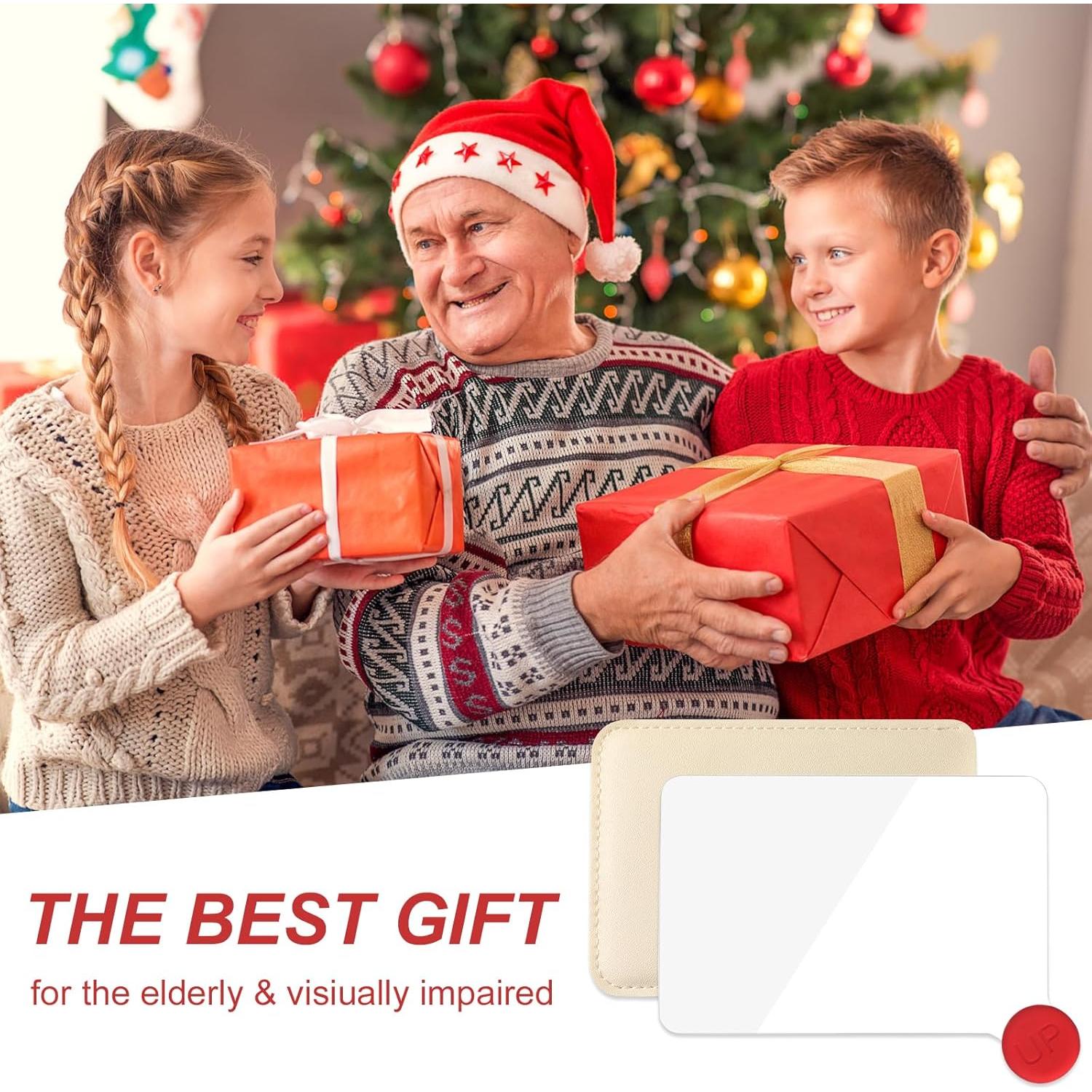 Lupa de bolsillo 3X SAND LINK con estuche de cuero