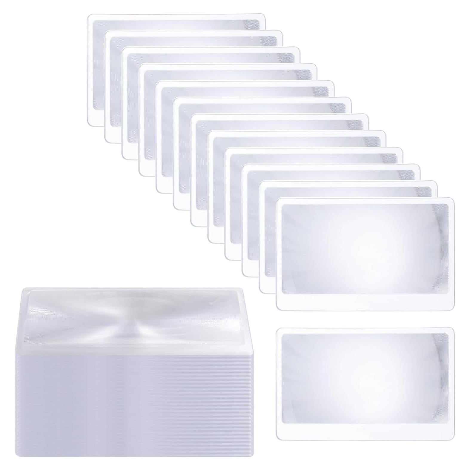 100 Lentes Fresnel Lnrueg 5.6x8.4 cm Lupa Portátil PVC