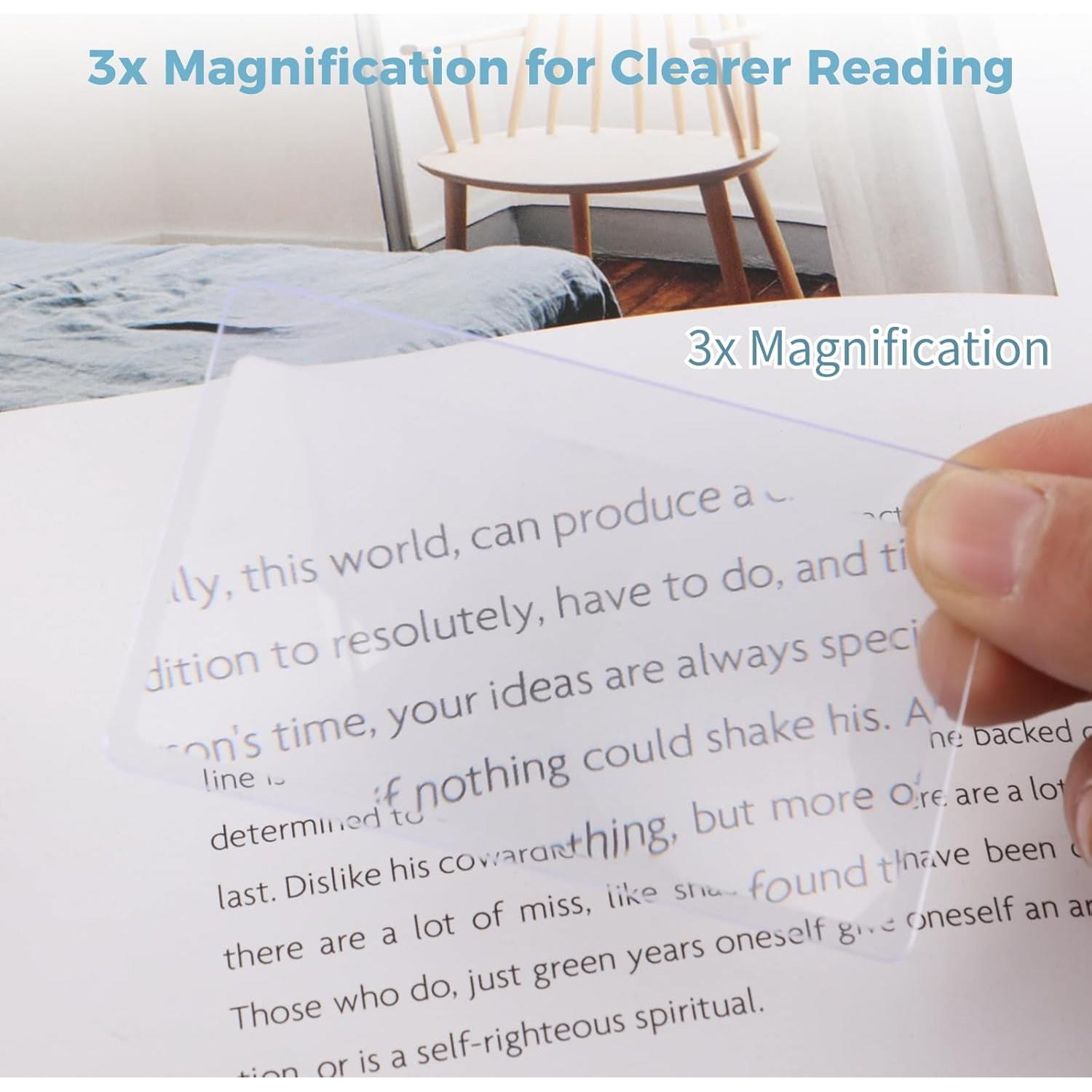 100 Lentes Fresnel Lnrueg 5.6x8.4 cm Lupa Portátil PVC