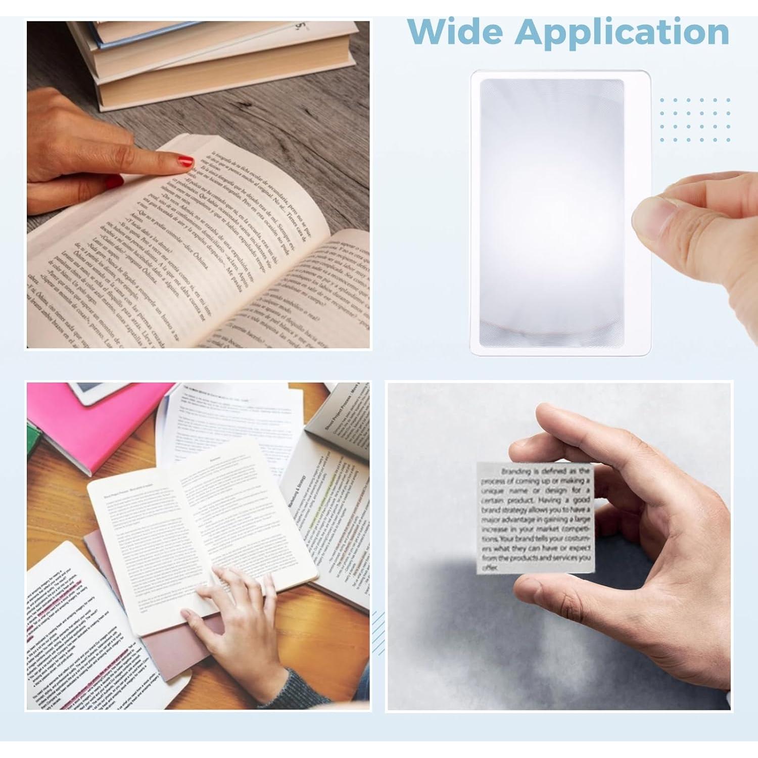 100 Lentes Fresnel Lnrueg 5.6x8.4 cm Lupa Portátil PVC