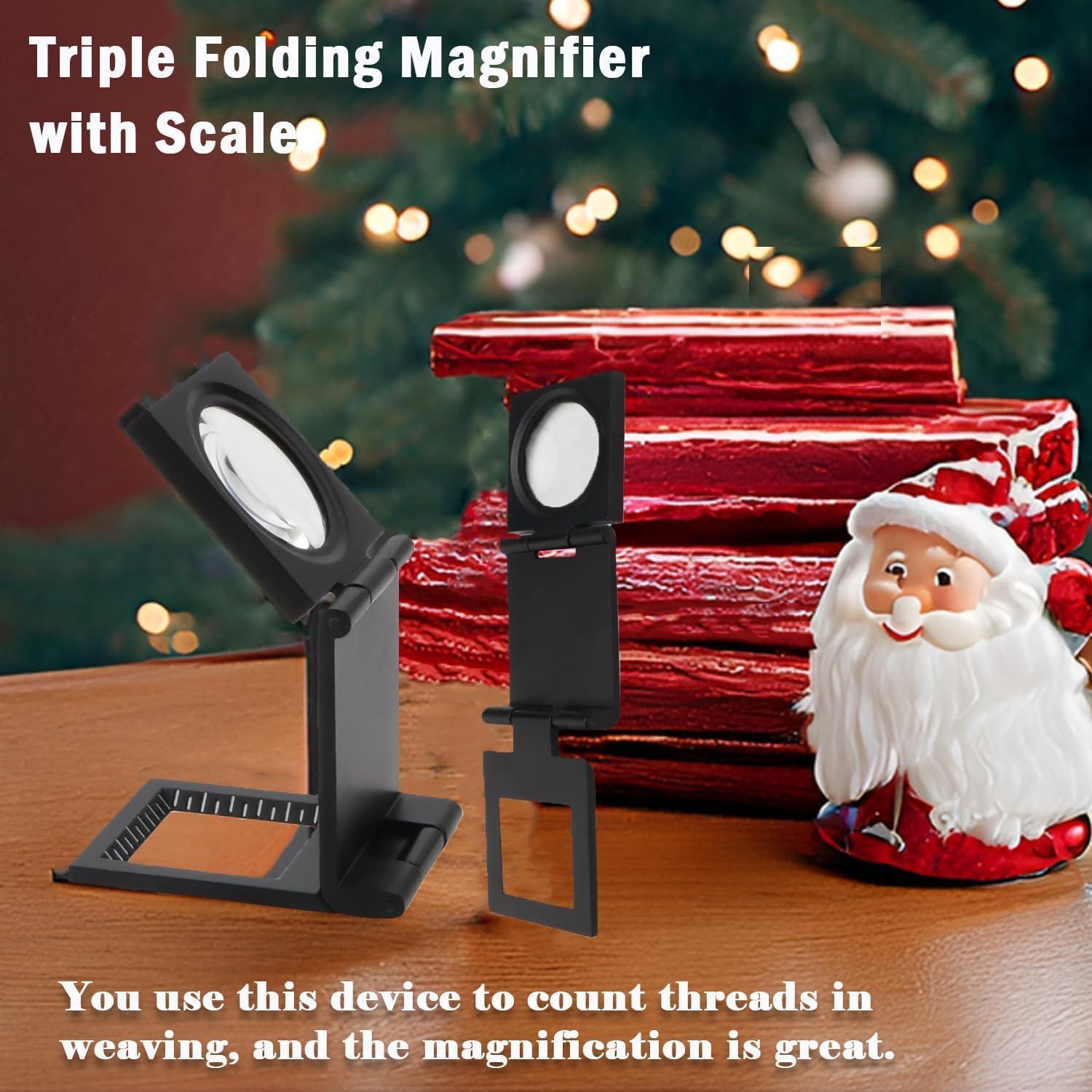 Lupa Plegable Rongon 10X 28mm con Escala y Funda de Cuero