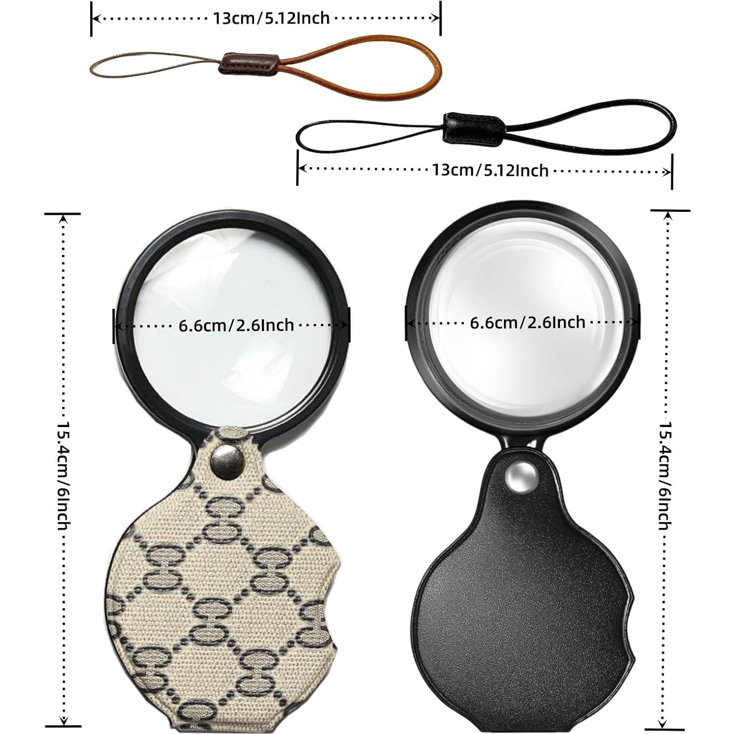 Lupa de Aumento 15X Uppmeant con Funda de Cuero - 70mm