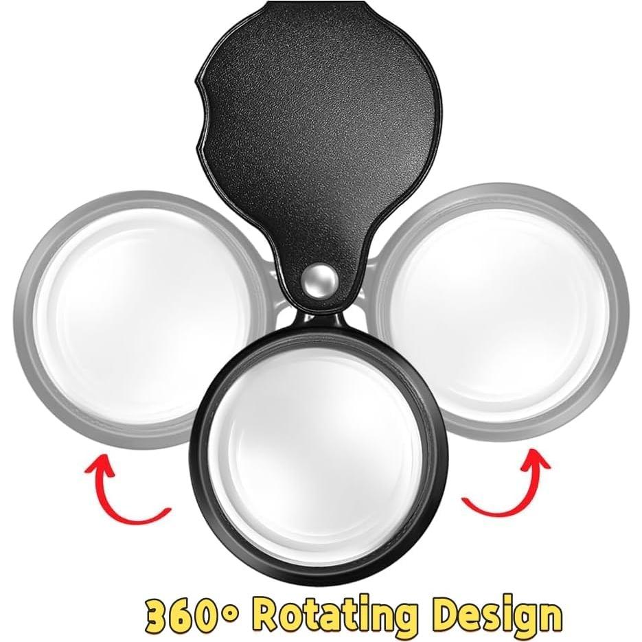 Lupa de Aumento 15X Uppmeant con Funda de Cuero - 70mm