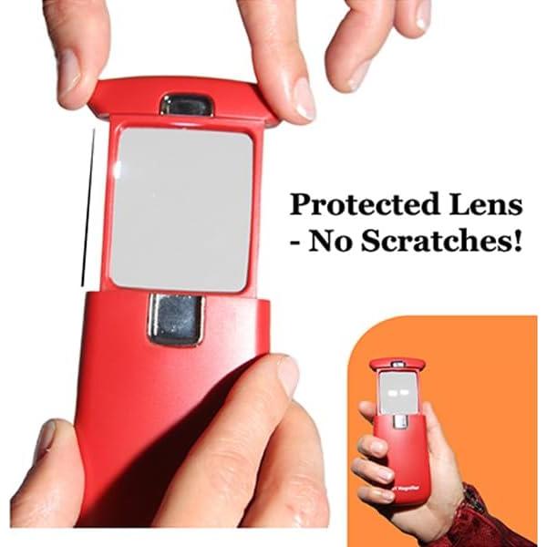 Lupa de Bolsillo EasY Magnifier 3.0X con Luz LED - Sedona Roja