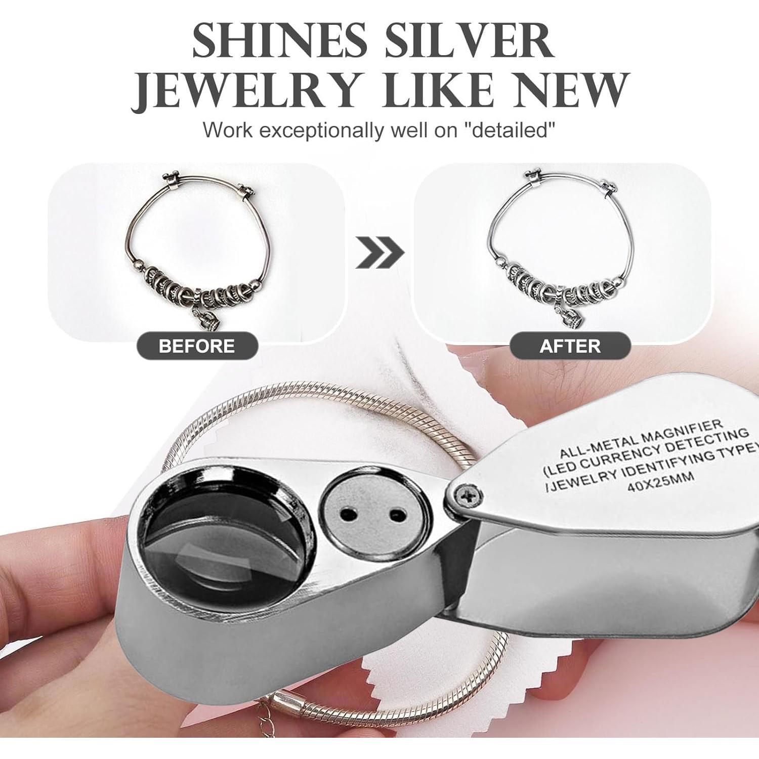 Lupa de Joyero 40X HMKIS con Luz LED y Metal Completo