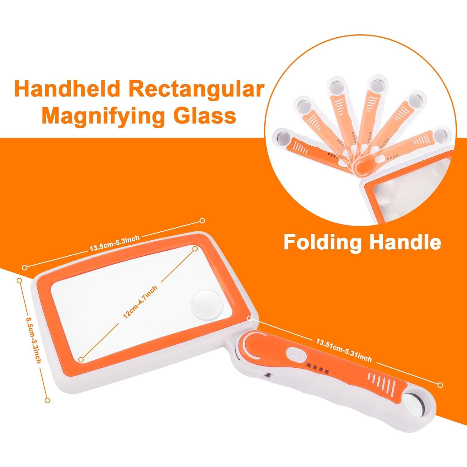 Lupa Recargable TUGEOVO con Luz LED 5X 10X 45X Plegable