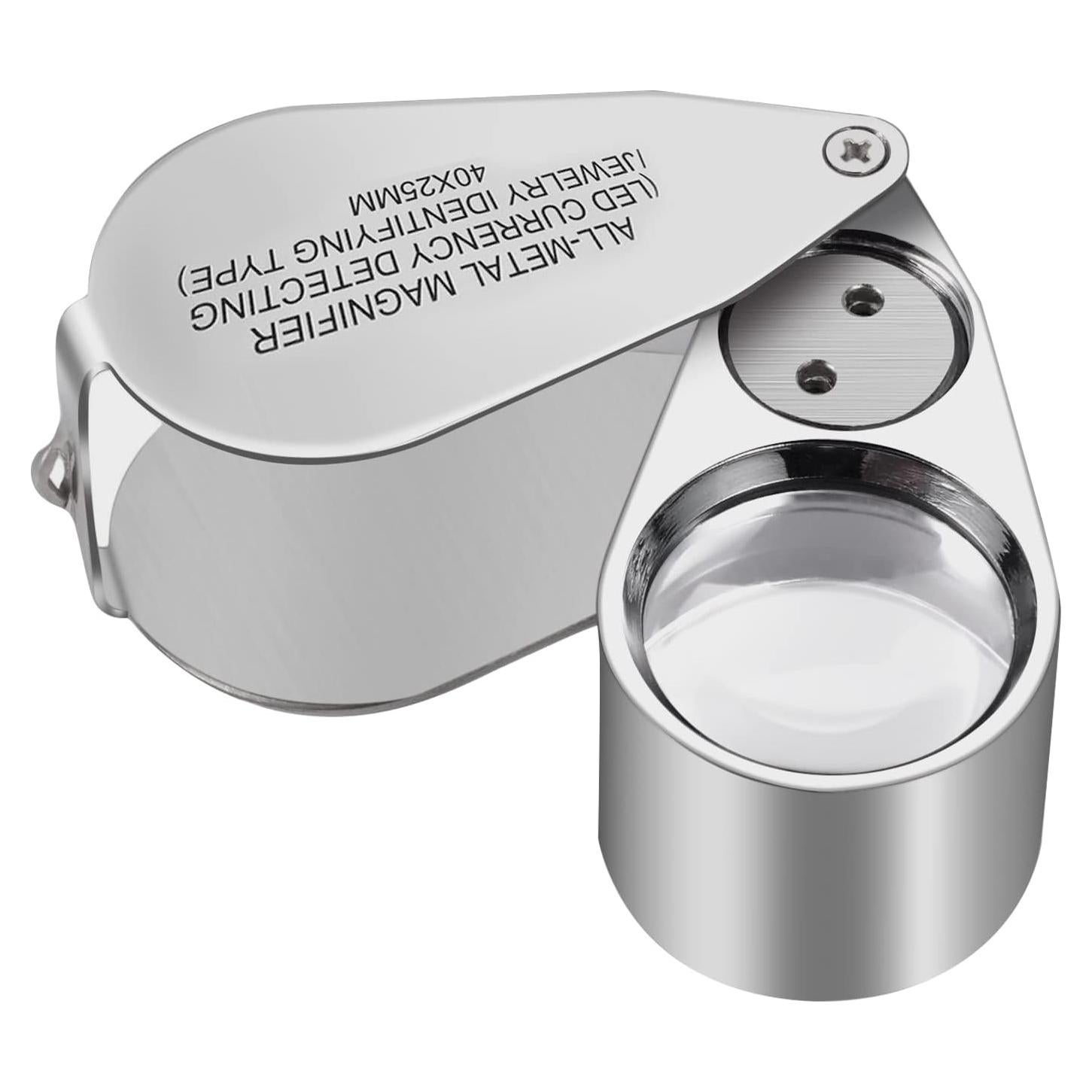 Lupa de Joyero Iluminada 40X XYK con LED Plegable