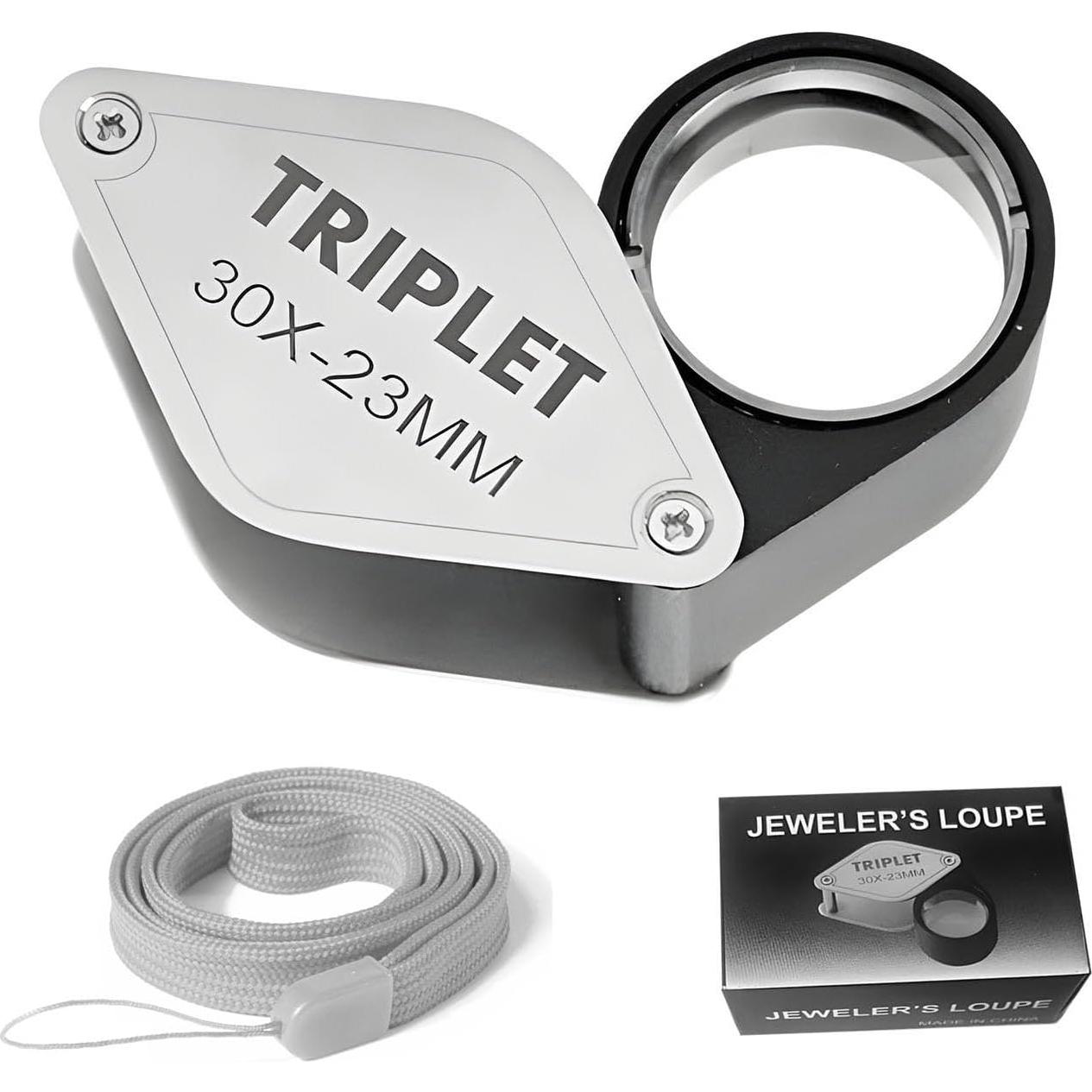 Lupa de Joyero 30X Koparneed con Estuche de Cuero