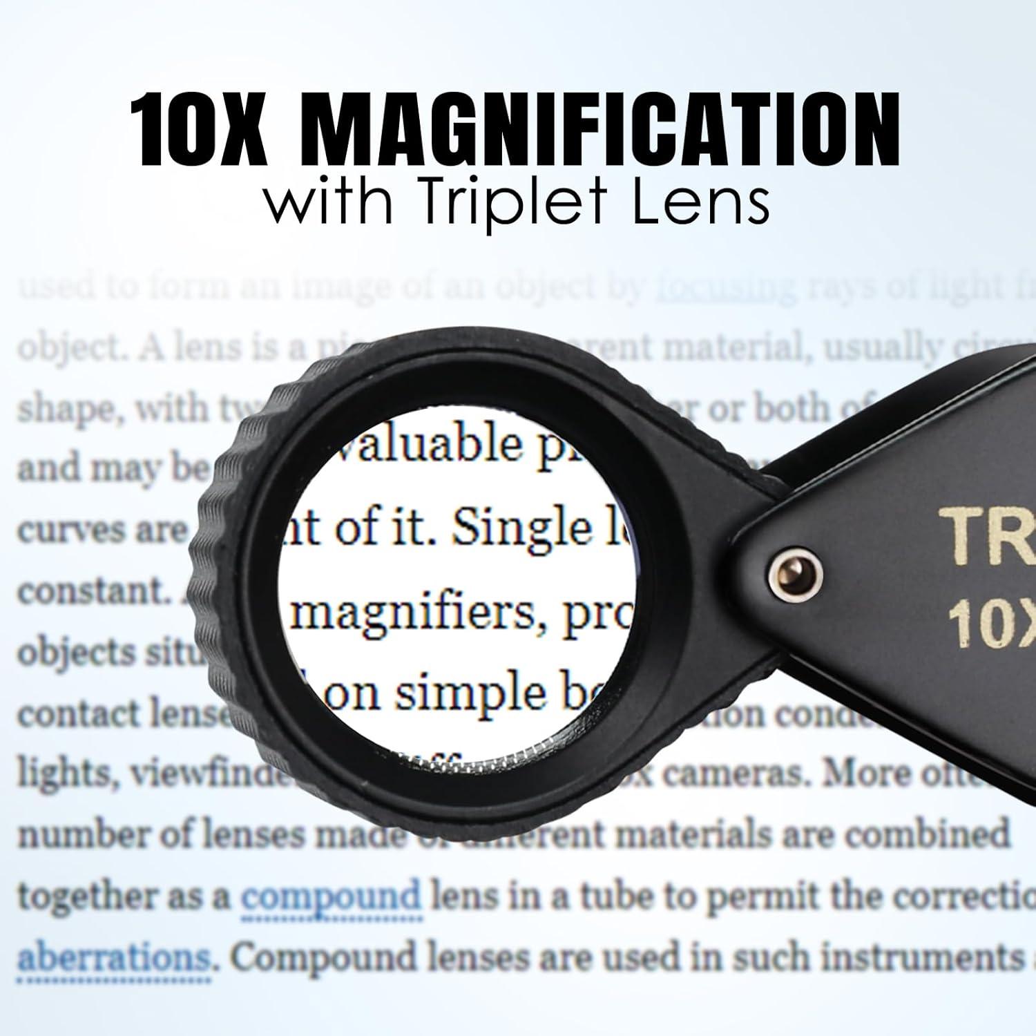 Lupa Mini Joyero JuviPerpric 20X Plegable con Lente de Vidrio
