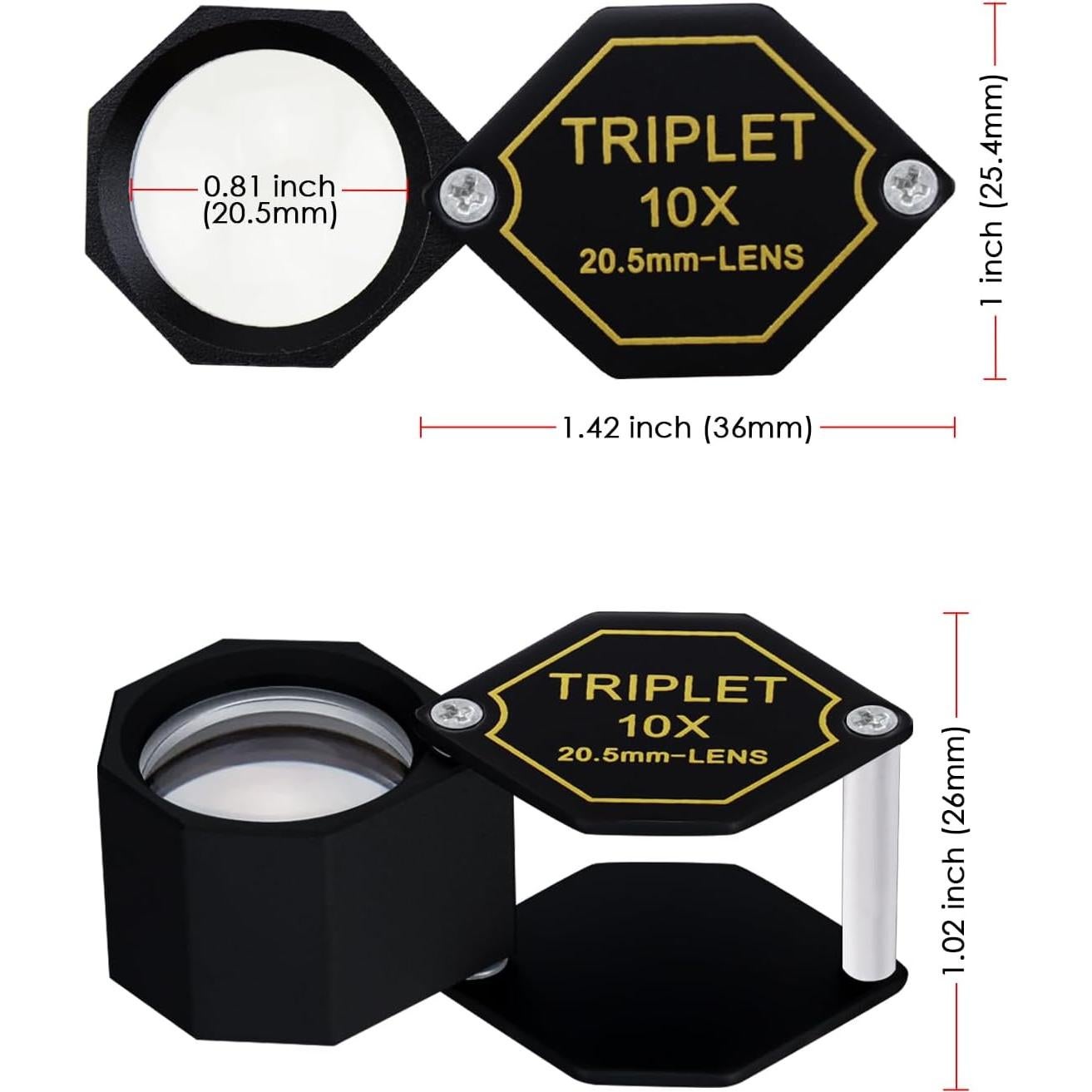 Lupa de Joyero 10x DANOPLUS KIB-250 con Lente Triplete 20.5mm
