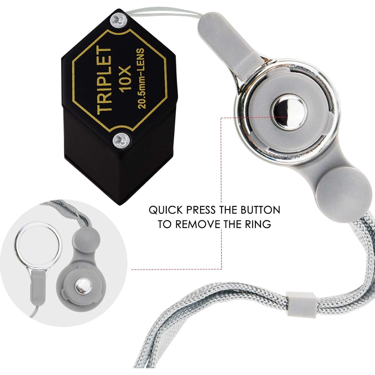 Lupa de Joyero 10x DANOPLUS KIB-250 con Lente Triplete 20.5mm