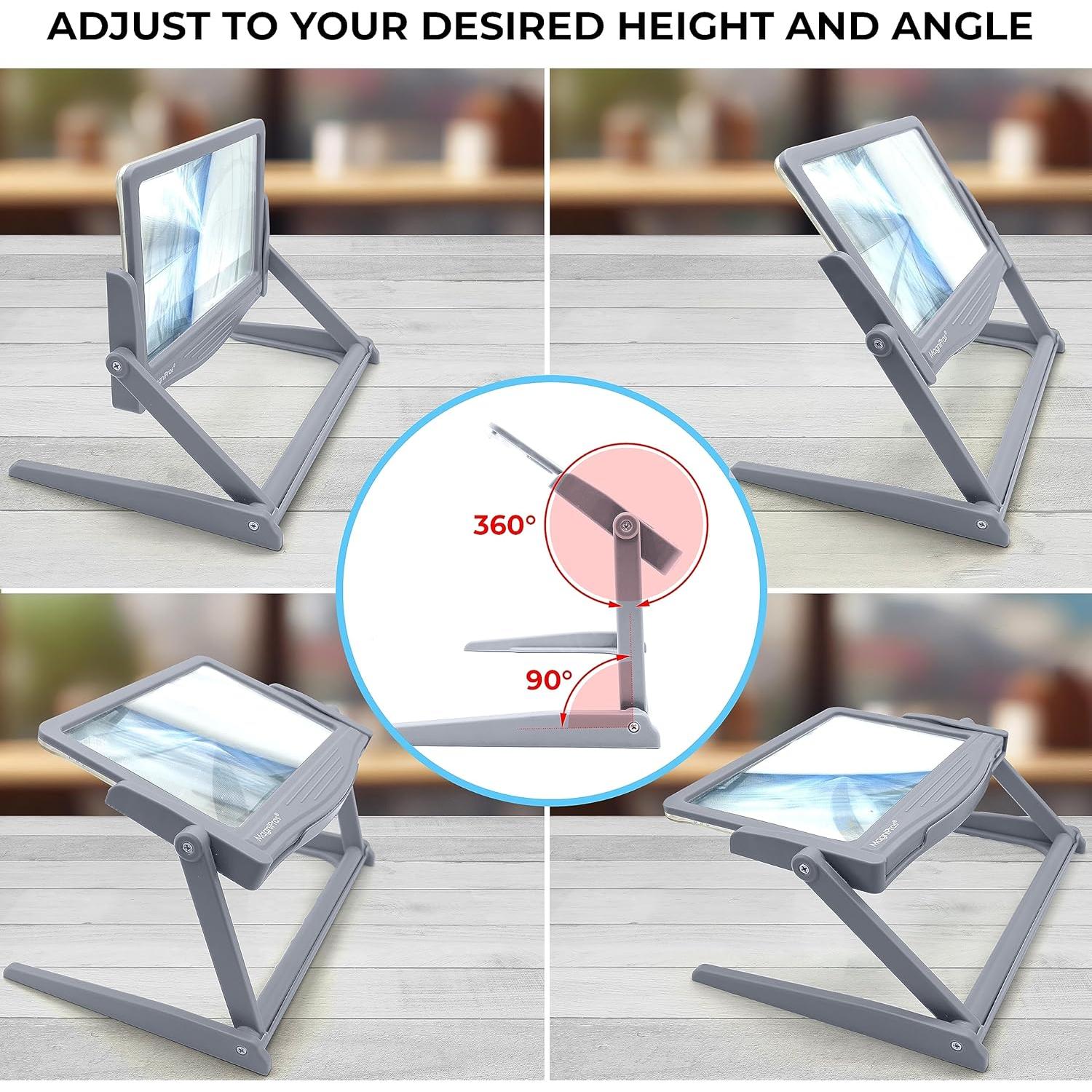 Lente de Página LED Magnipros 5X con Soporte Desmontable