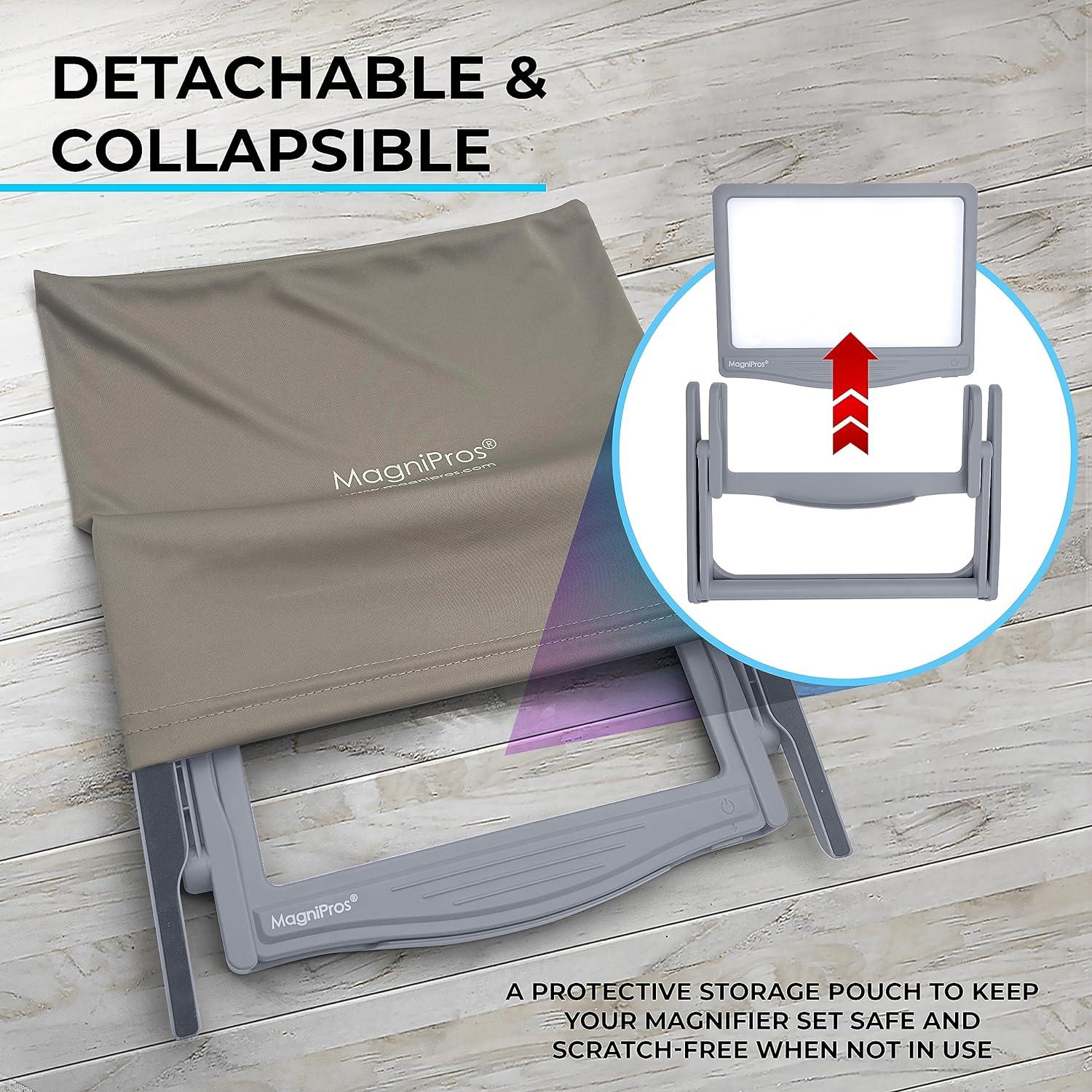 Lente de Página LED Magnipros 5X con Soporte Desmontable