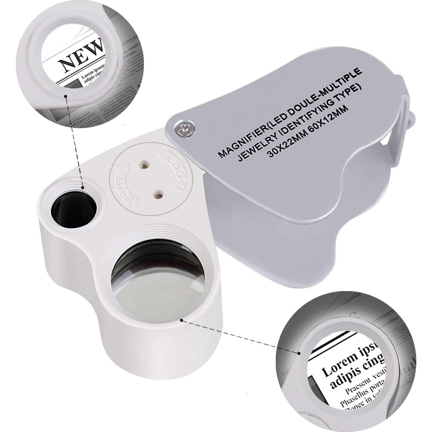 Lupa de Joyería EnTeck 30X 60X LED Doble - 2 Paquete