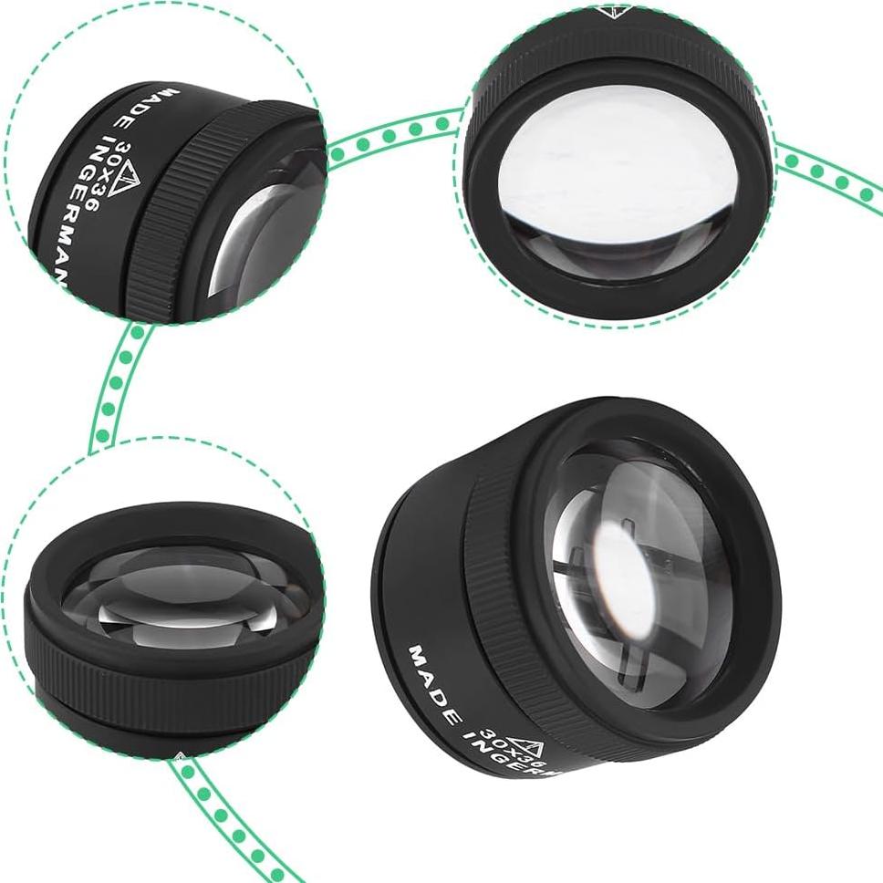 Lupa de Aumento 30X Lwuey - Lente de Joyero Portátil