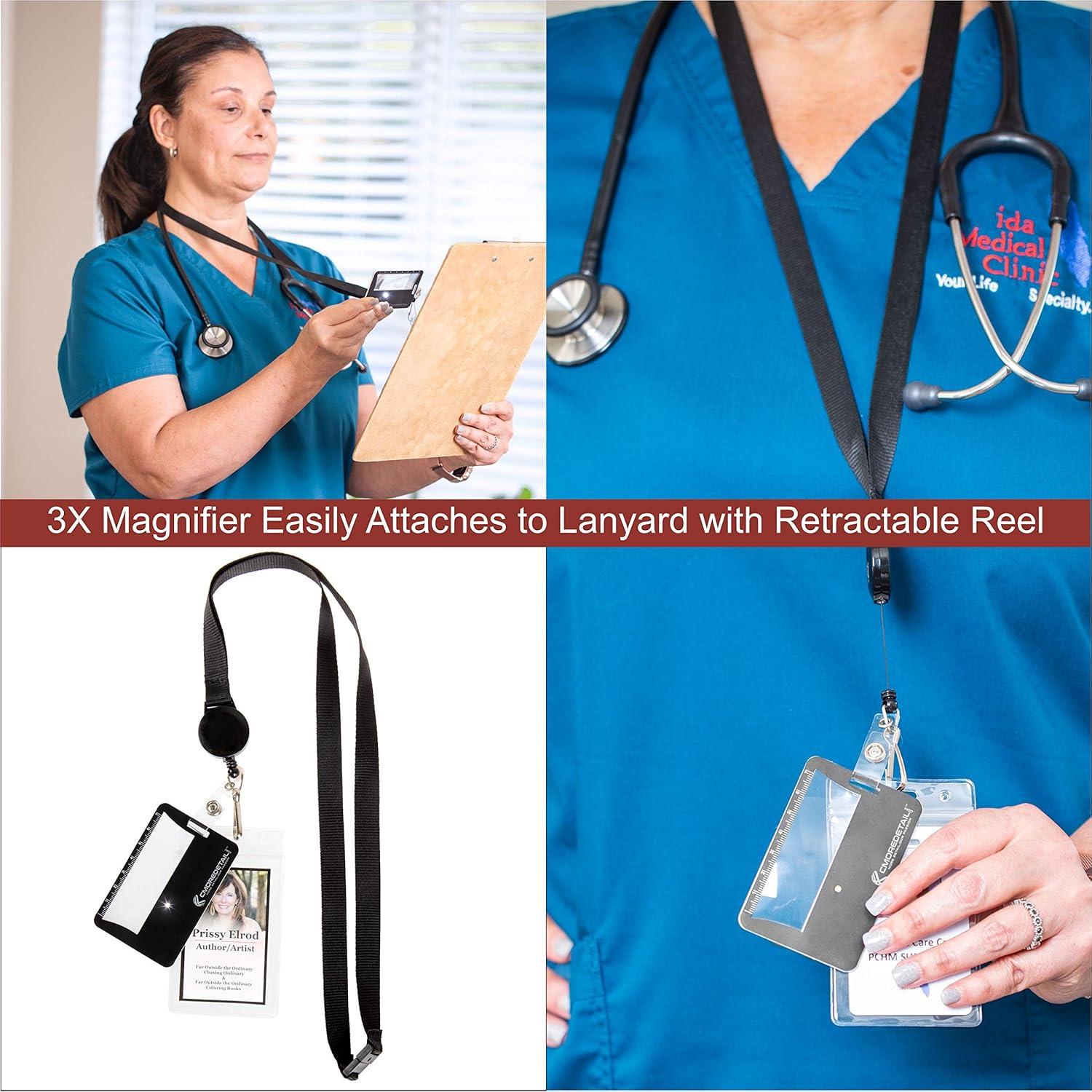 Lentes de Aumento 3x con Luz C cmoredetail - Tamaño Tarjeta