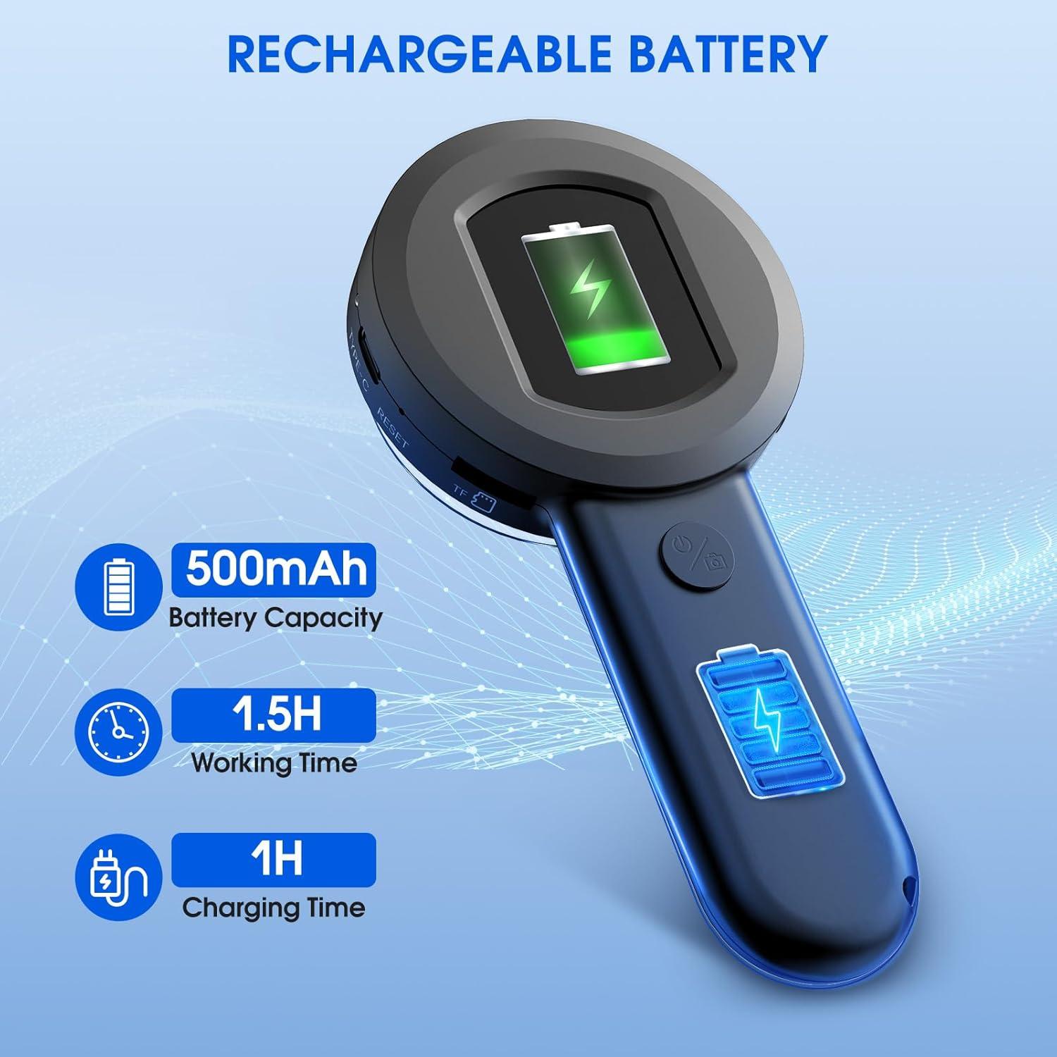 Microscopio Digital MAXLAPTER 100X con Luz y Pantalla 5.08 cm