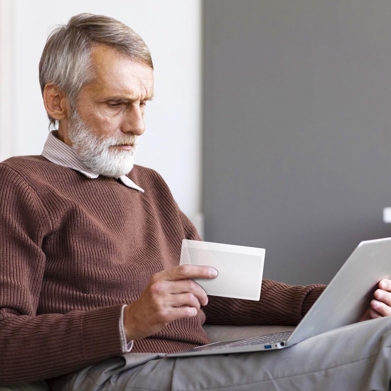 100 Tarjetas Lupa de Aumento Ubamdom 3x Portátiles 8.4x5.6cm