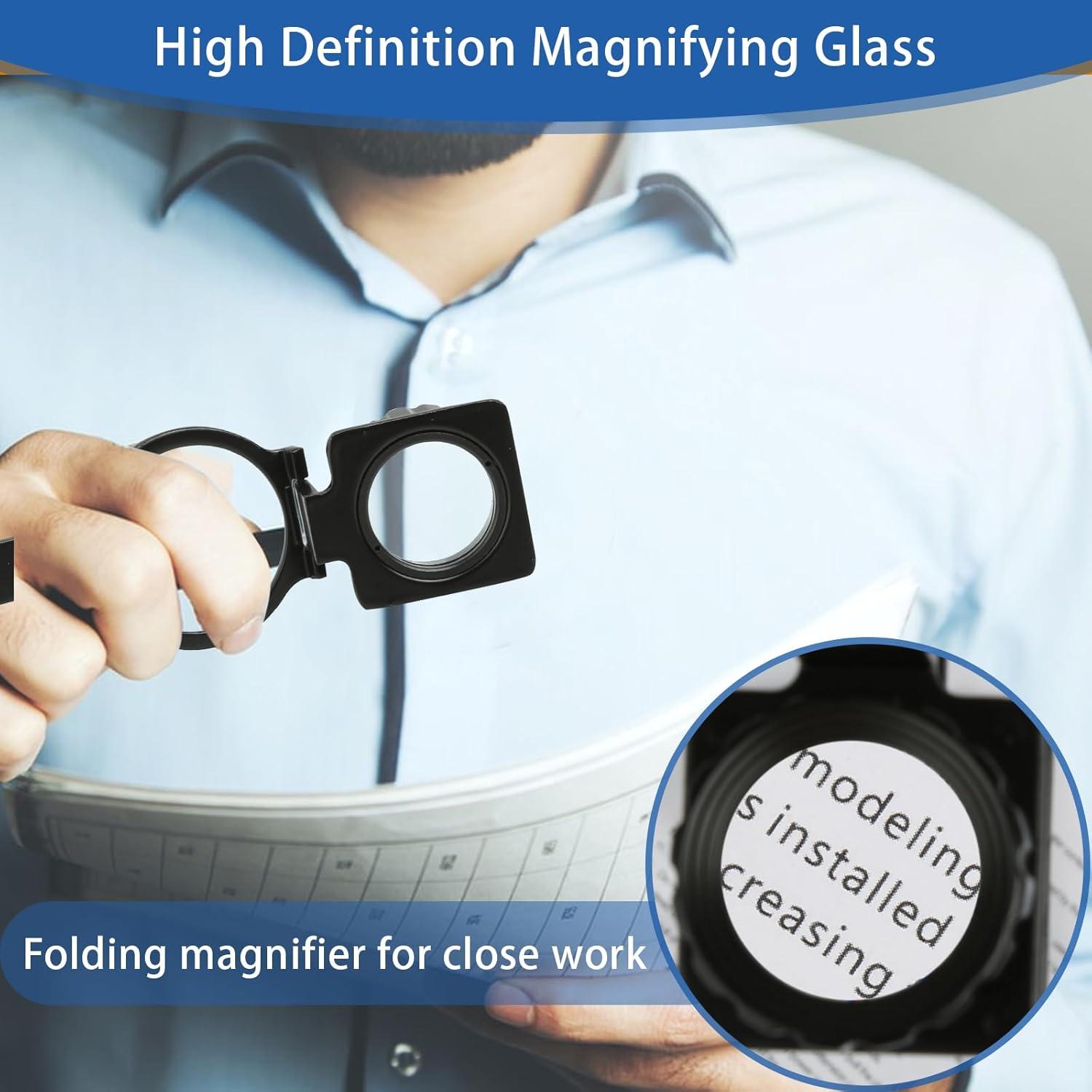 Lupa de Joyero Plegable Rongon 15X, Lente Óptica, Compacta