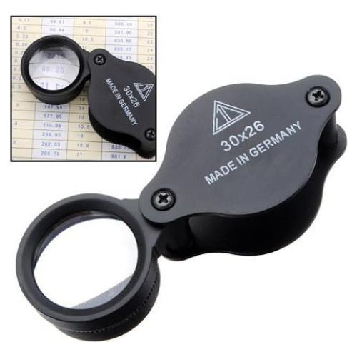 Lente de lupa 30X Meximore Plegable de bolsillo para joyería