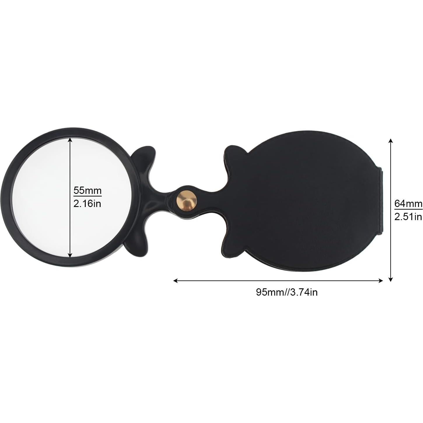 Lupa Plegable 10X Smgda con Lente de 60mm - 2 Piezas