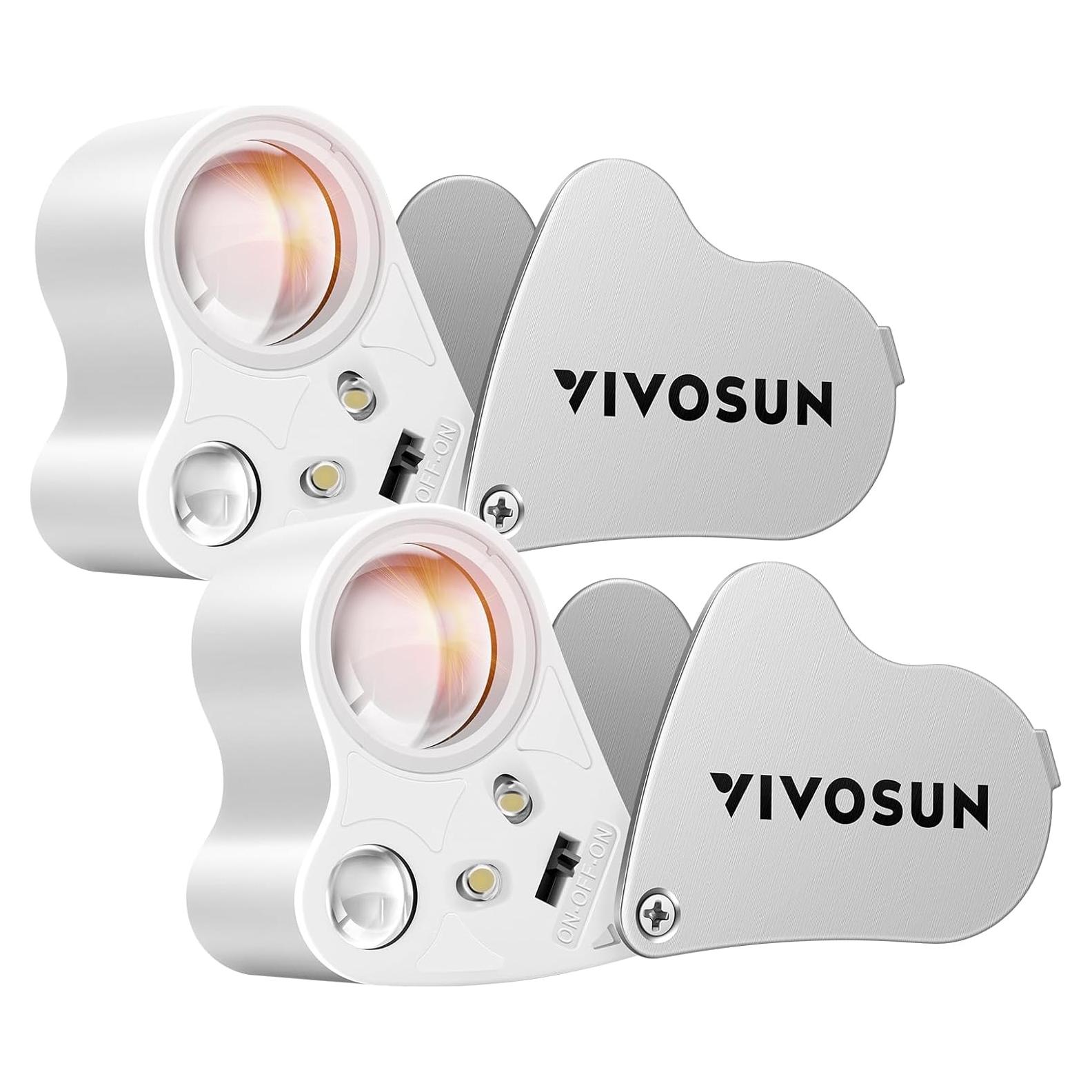 Lupa Iluminada Plegable VIVOSUN 30x 60x con Luz LED