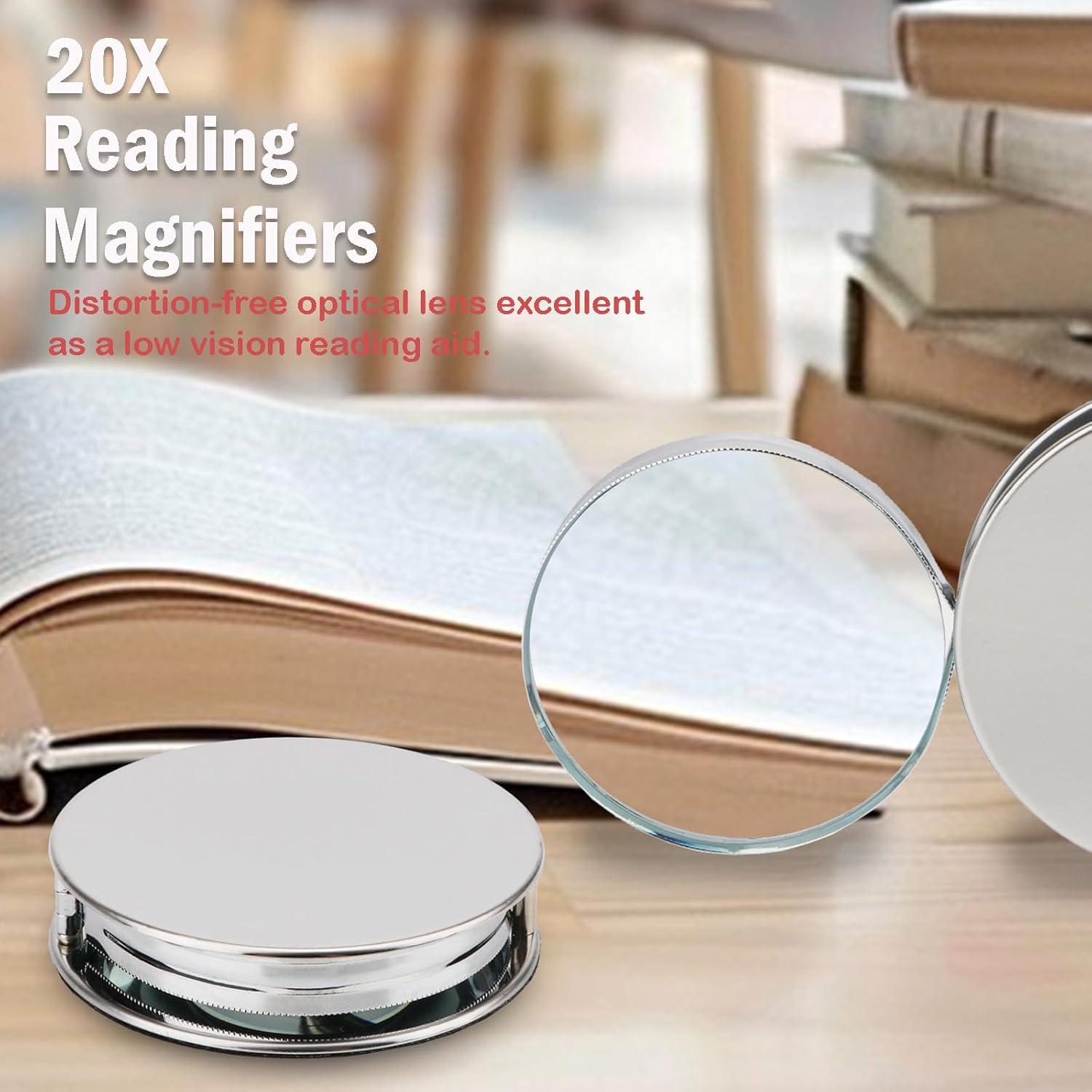 Lupa de Mano Rongon 20X Plegable con Estuche de Metal