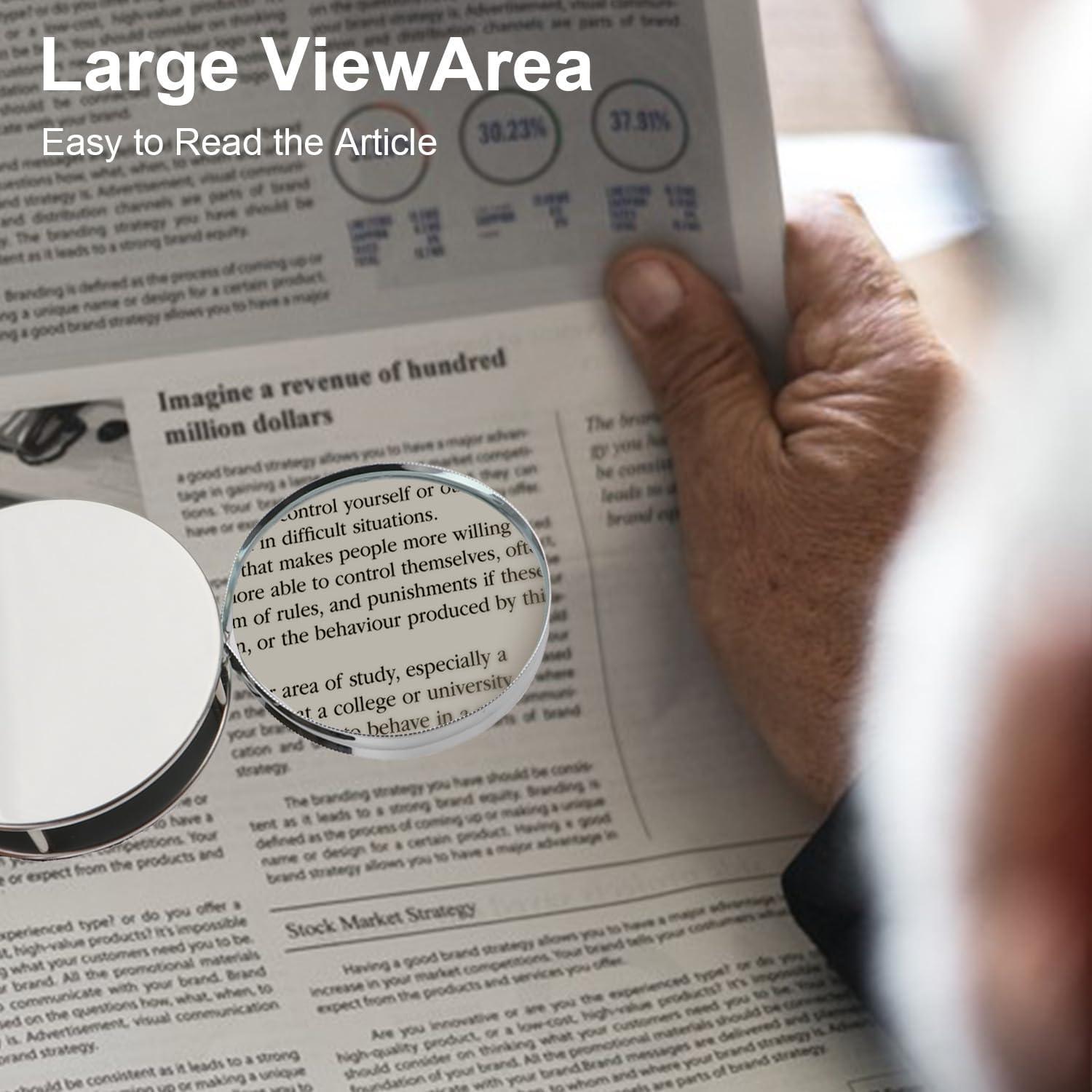 Lupa de Mano Rongon 20X Plegable con Estuche de Metal