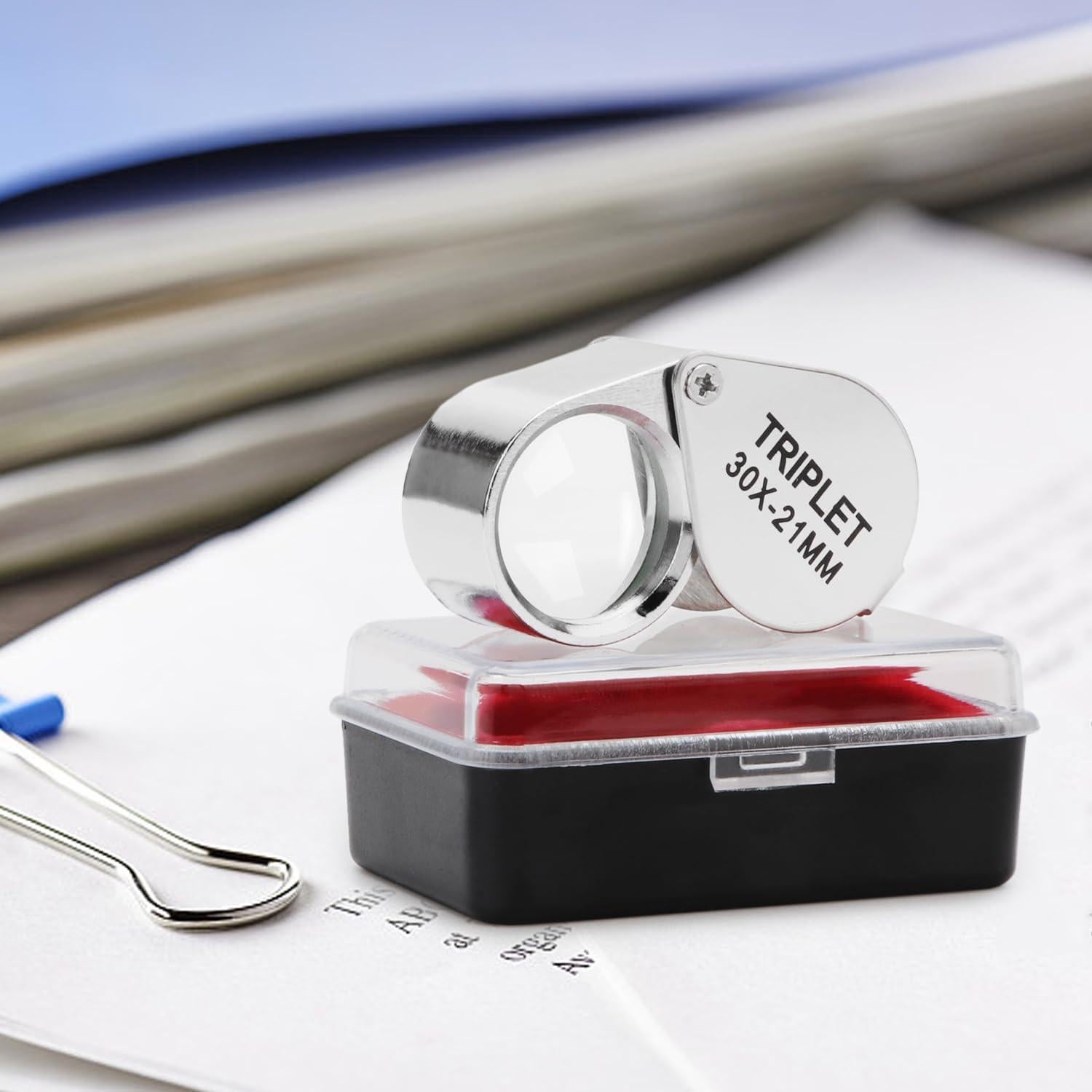 Lupa de Joyero Rongon 30X Plegable para Gemas y Monedas