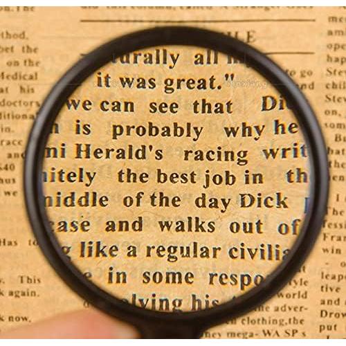 Lupa de bolsillo YOVECATHOU 8X con funda de cuero