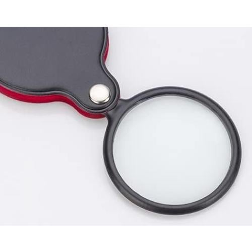 Lupa de bolsillo YOVECATHOU 8X con funda de cuero