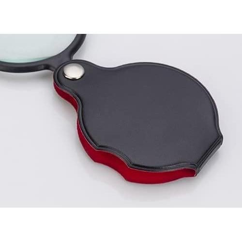 Lupa de bolsillo YOVECATHOU 8X con funda de cuero