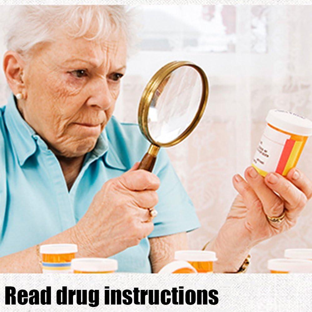 Lupa de Mano 6X COCOMK - Paquete de 2 Unidades, Vidrio Óptico