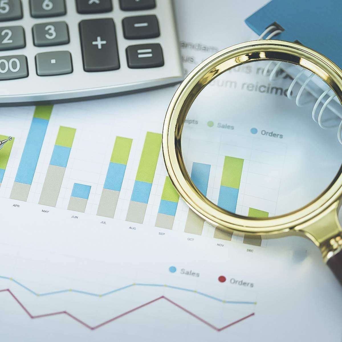 Lupa de Mano 6X COCOMK - Paquete de 2 Unidades, Vidrio Óptico