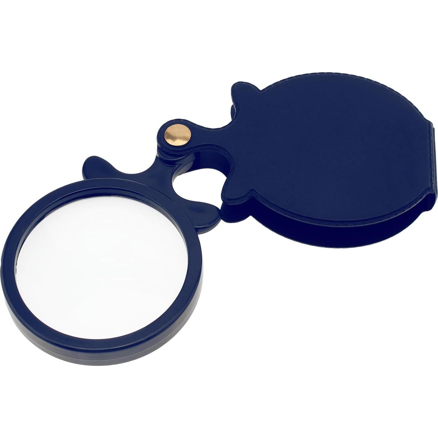 Lupa de bolsillo 10X Smgda con funda y collar - 60mm azul