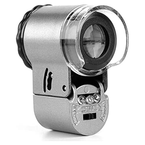 Lupa de Mano IPENNY 50X con Luz LED y UV, Portátil