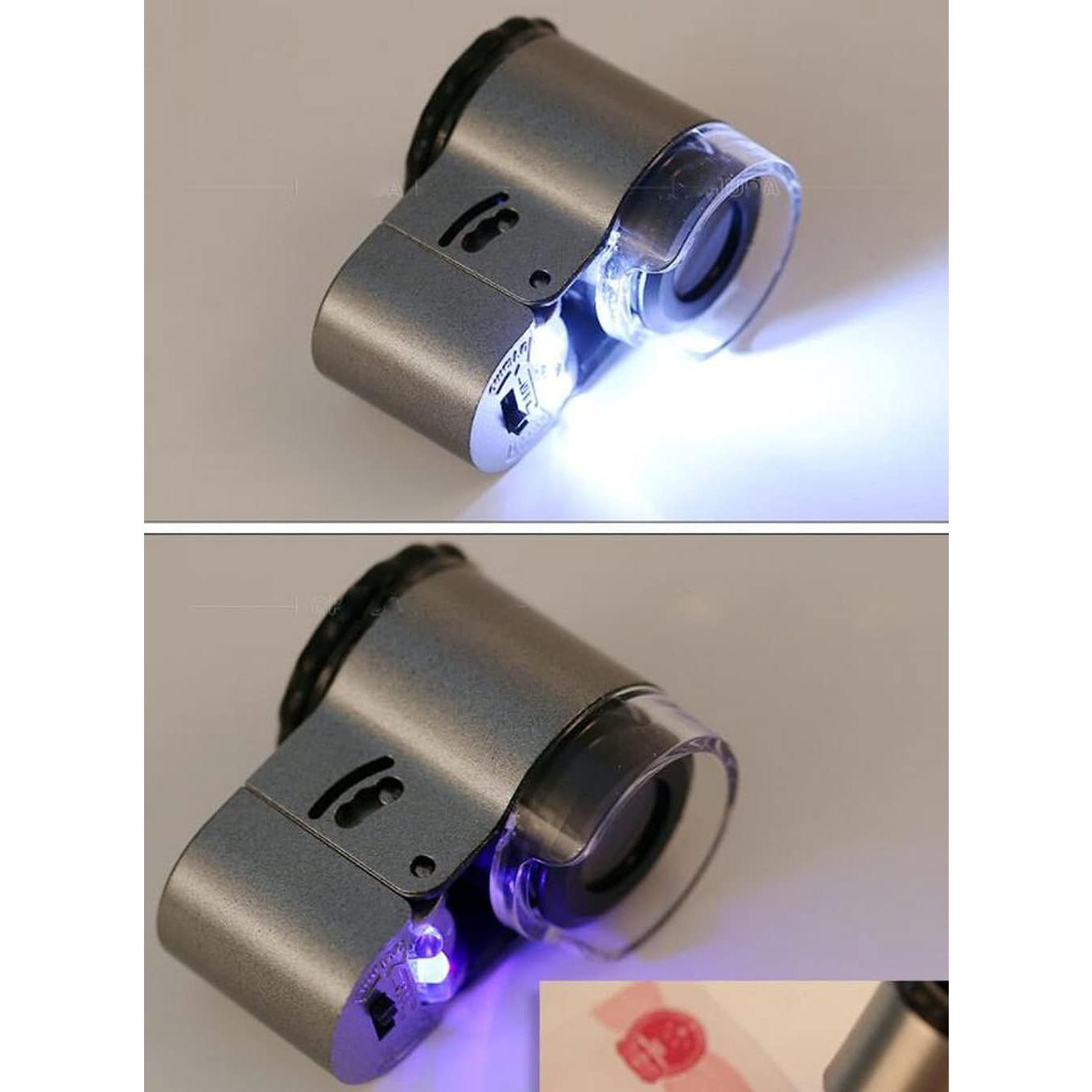 Lupa de Mano IPENNY 50X con Luz LED y UV, Portátil