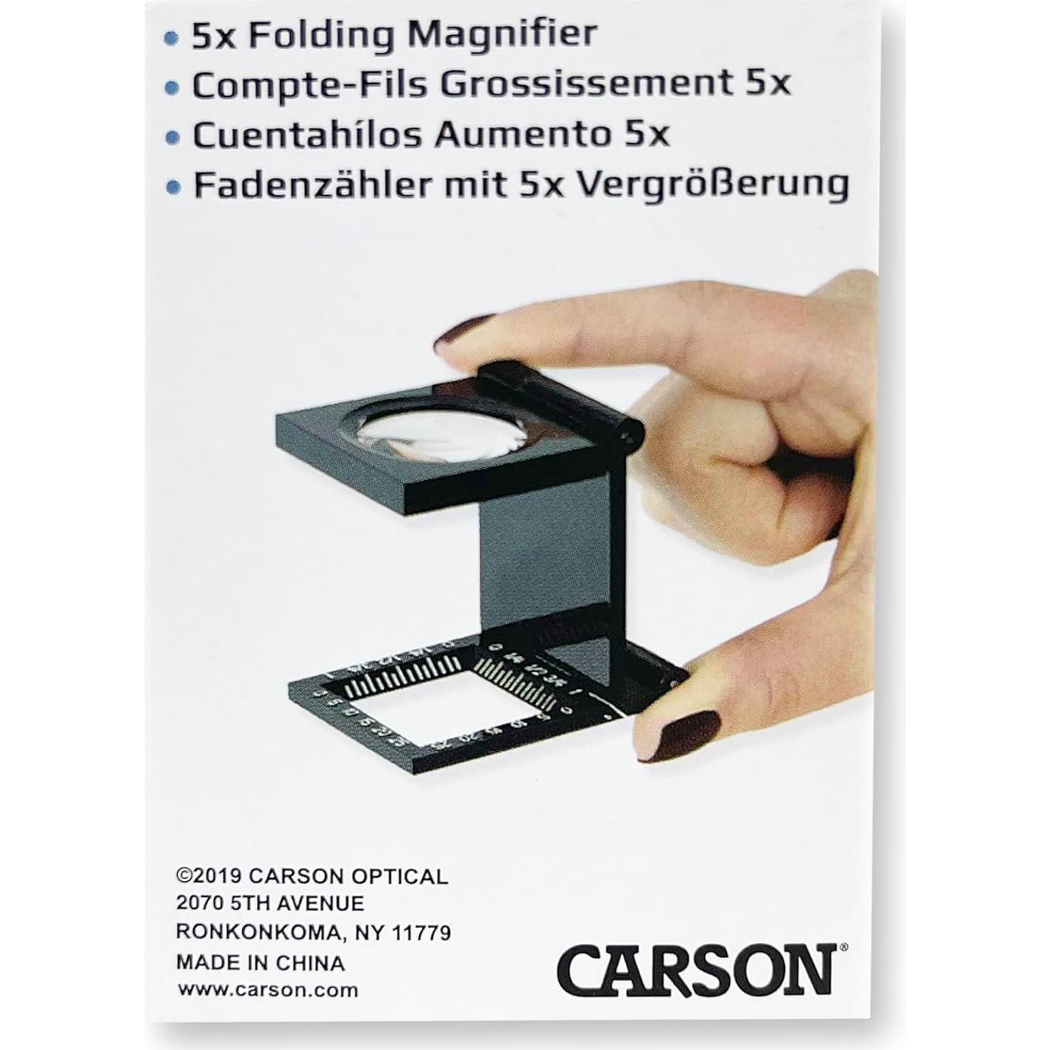 Lupa Plegable Carson LT-30 5x 30mm Acrílico Negra