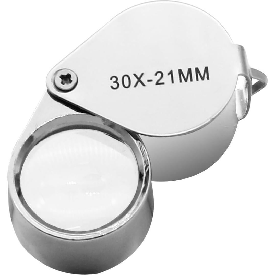 Lupa de bolsillo QiCheng&LYS 30X de vidrio para joyería