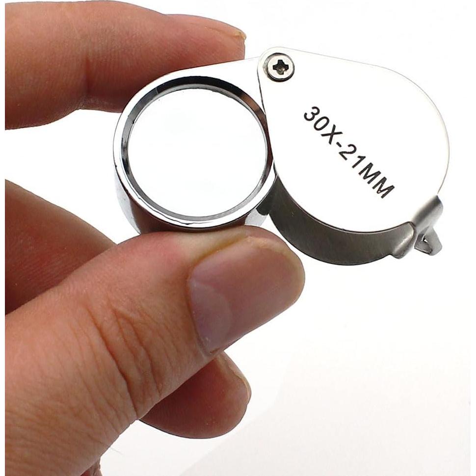 Lupa de bolsillo QiCheng&LYS 30X de vidrio para joyería